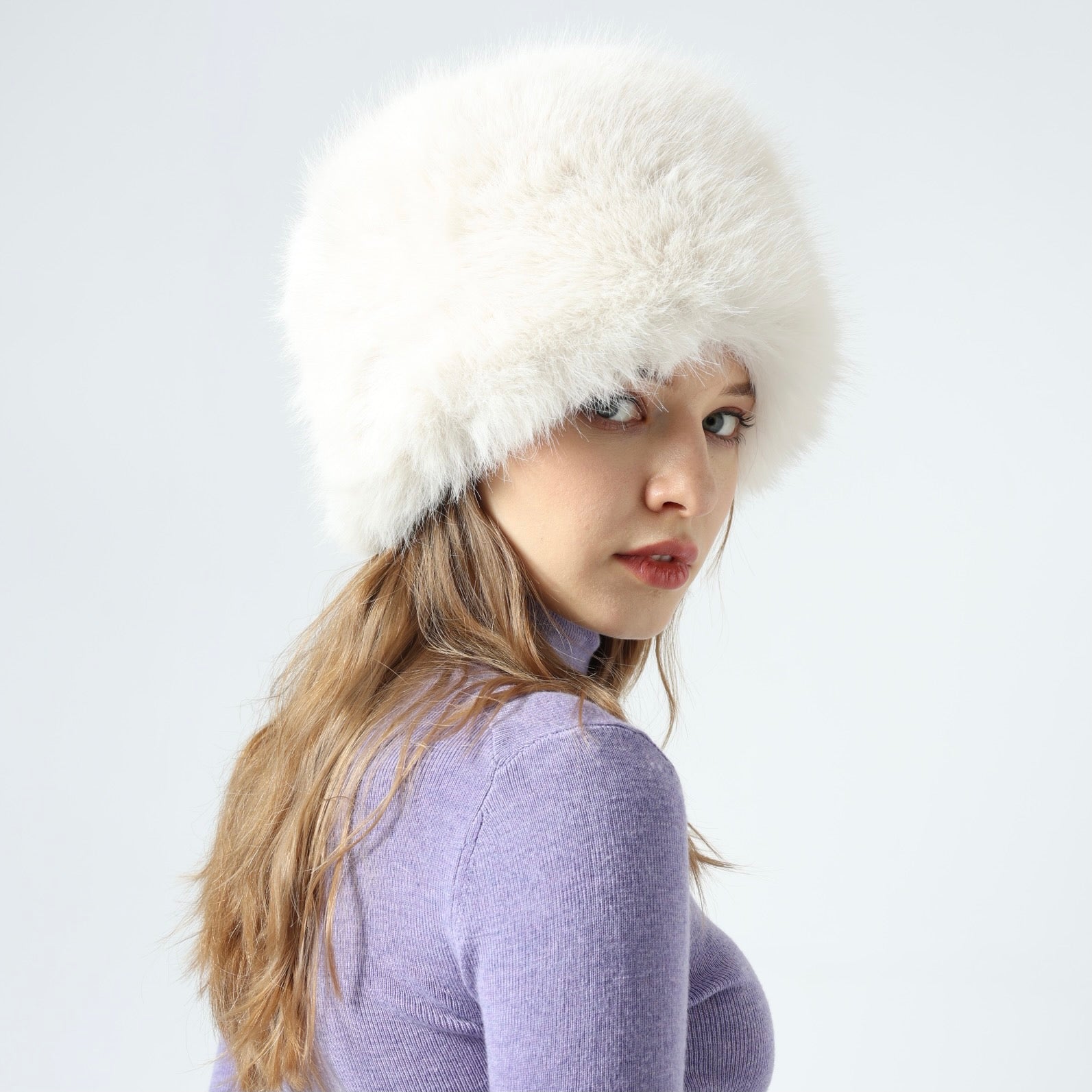 Faux Fur Thick Headband Fluffy Winter Warm Hat