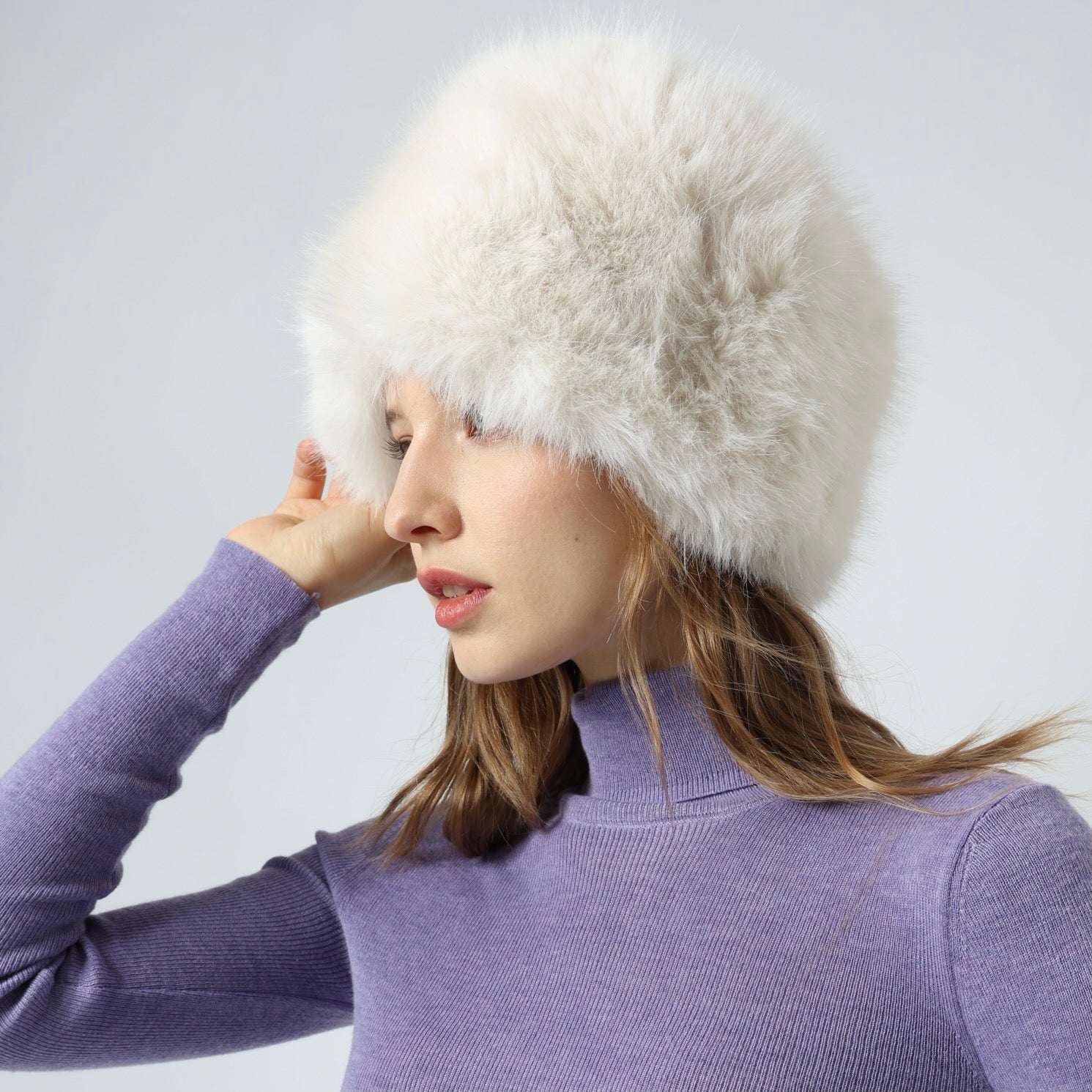 Faux Fur Thick Headband Fluffy Winter Warm Hat