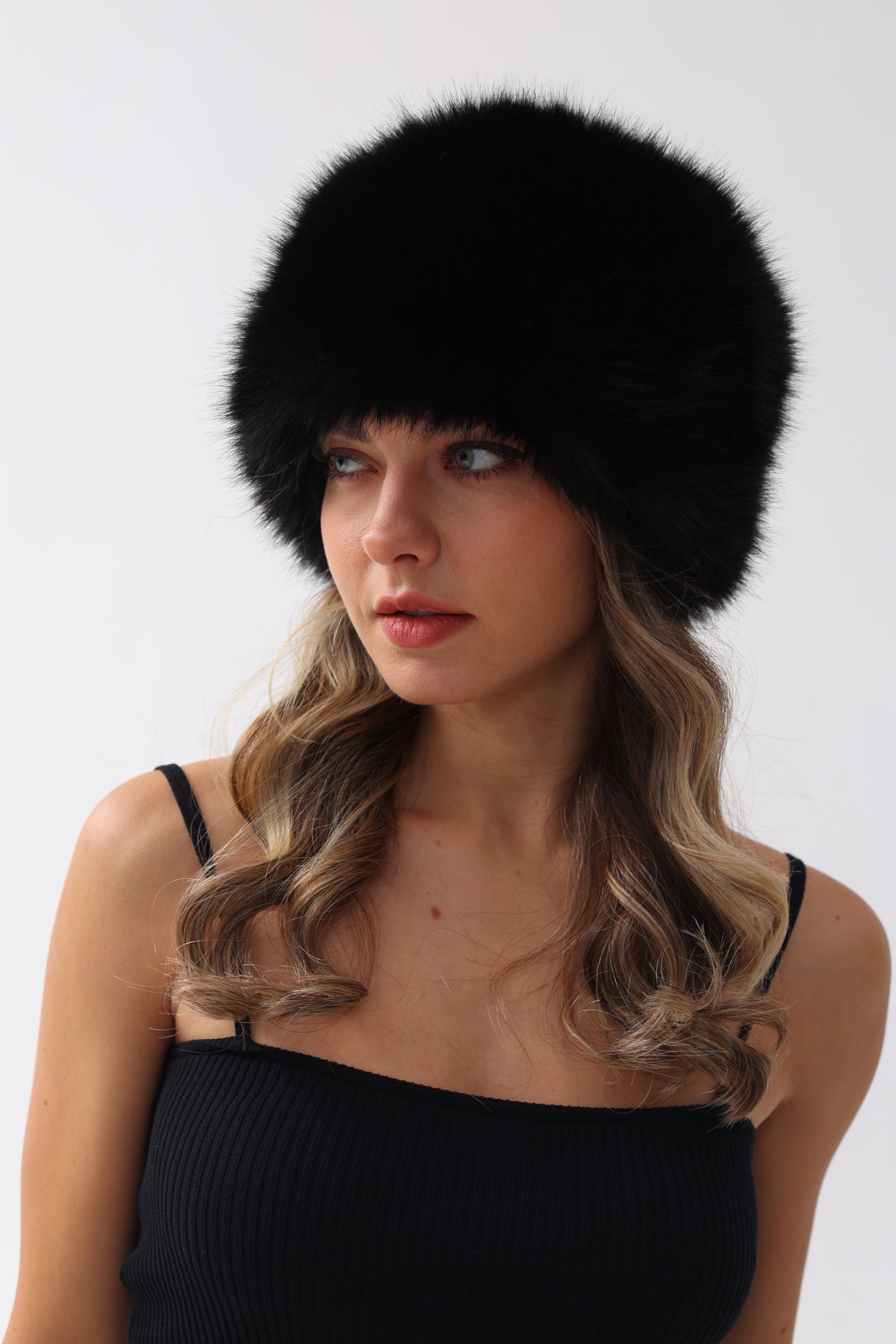 Faux Fur Thick Headband Fluffy Winter Warm Hat