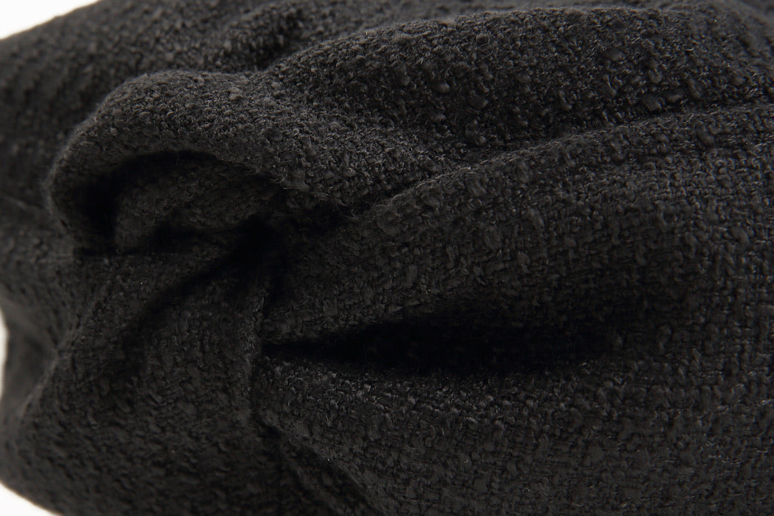 Small Pearl Embellished Bow-knot Black Beret Hats