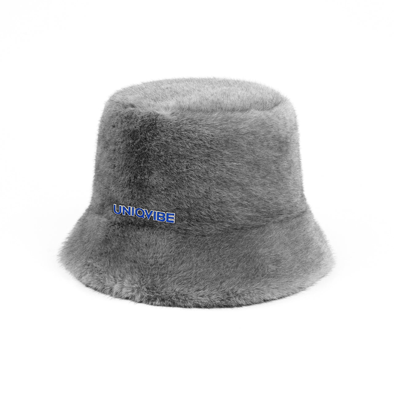 Faux Fur Imitation Mink lacquered Metal Brooch Bucket Hat