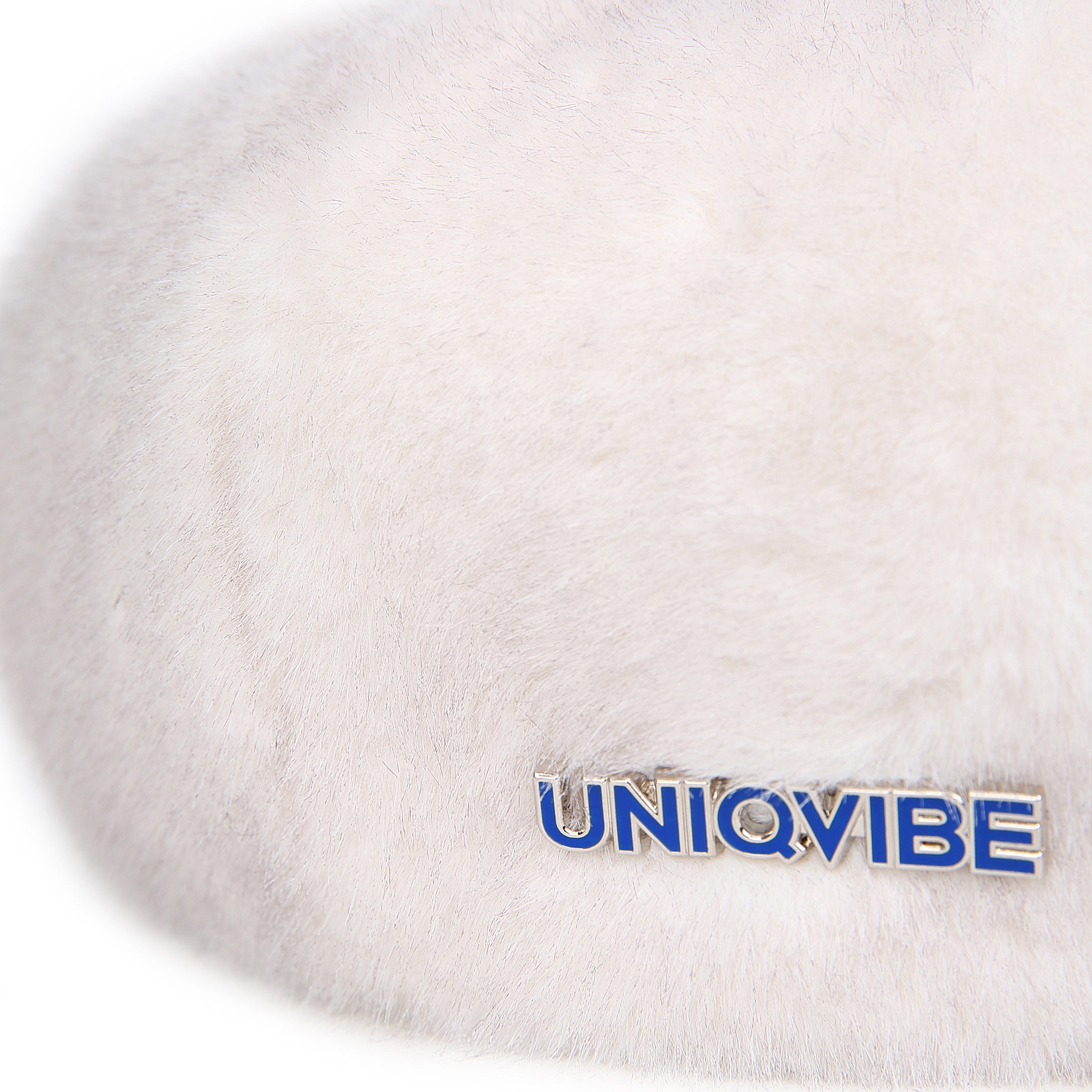 Faux Fur Imitation Mink lacquered Metal Brooch Beret Hat