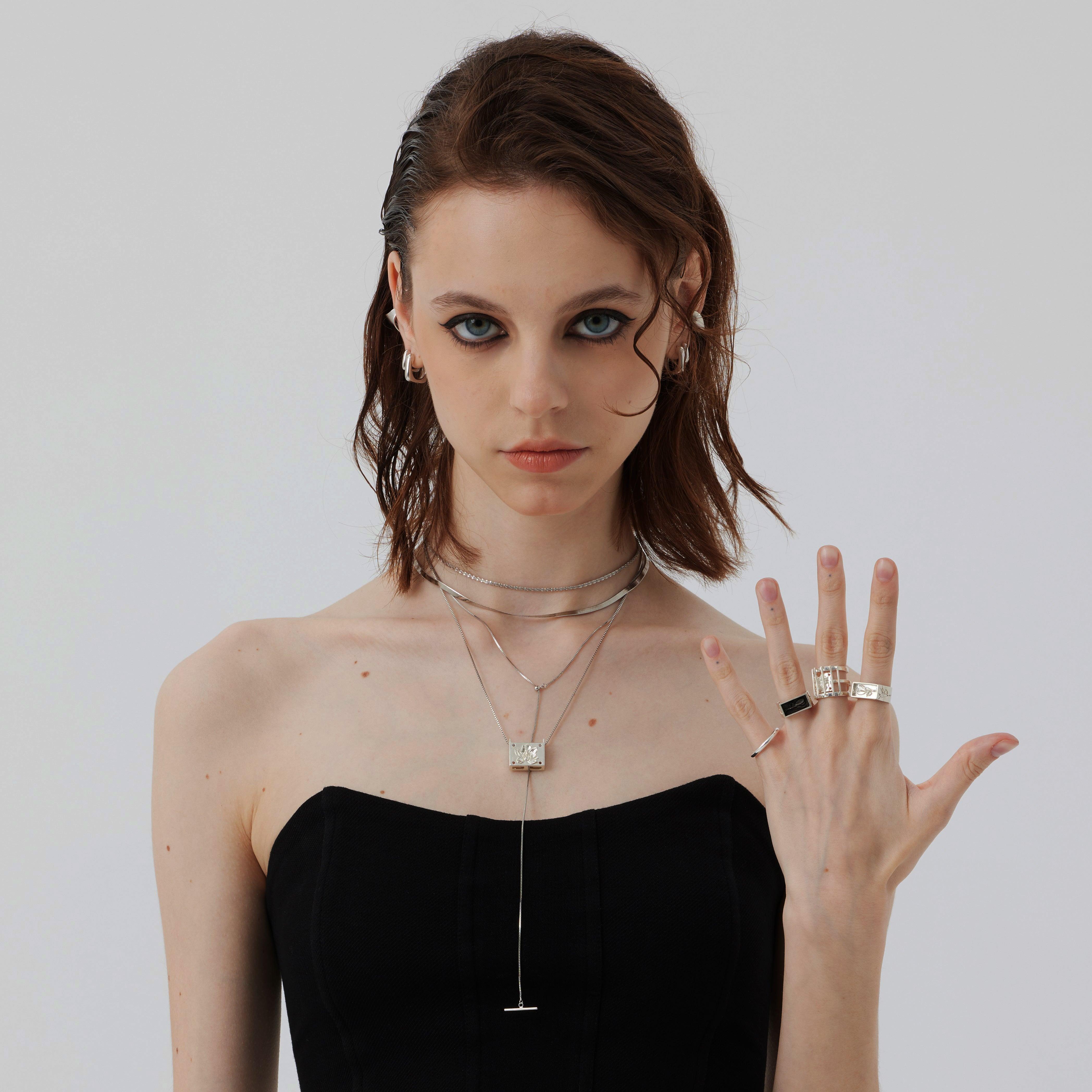 Adjustable Length Stick Sterling Silver Necklace - Uniqvibe