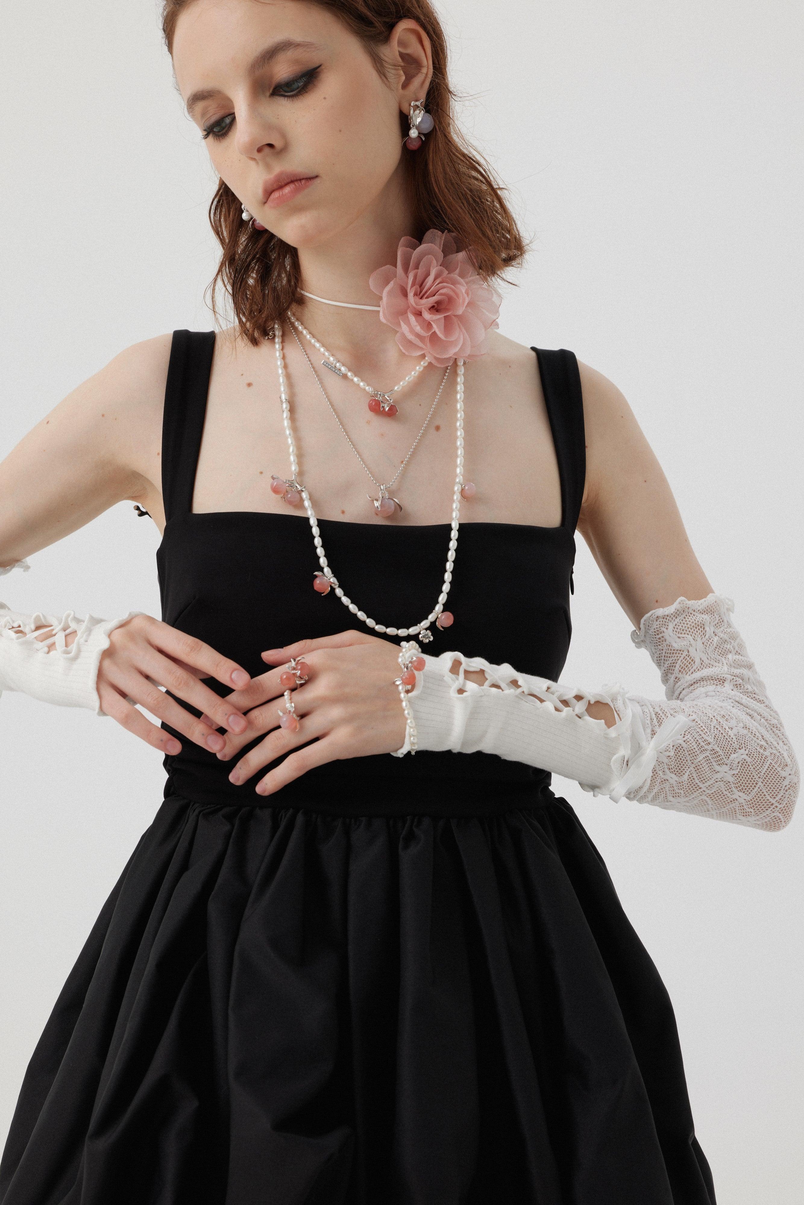 Ballet Bandages Lace Cotton Patchwork Sleeves White/Black - Uniqvibe