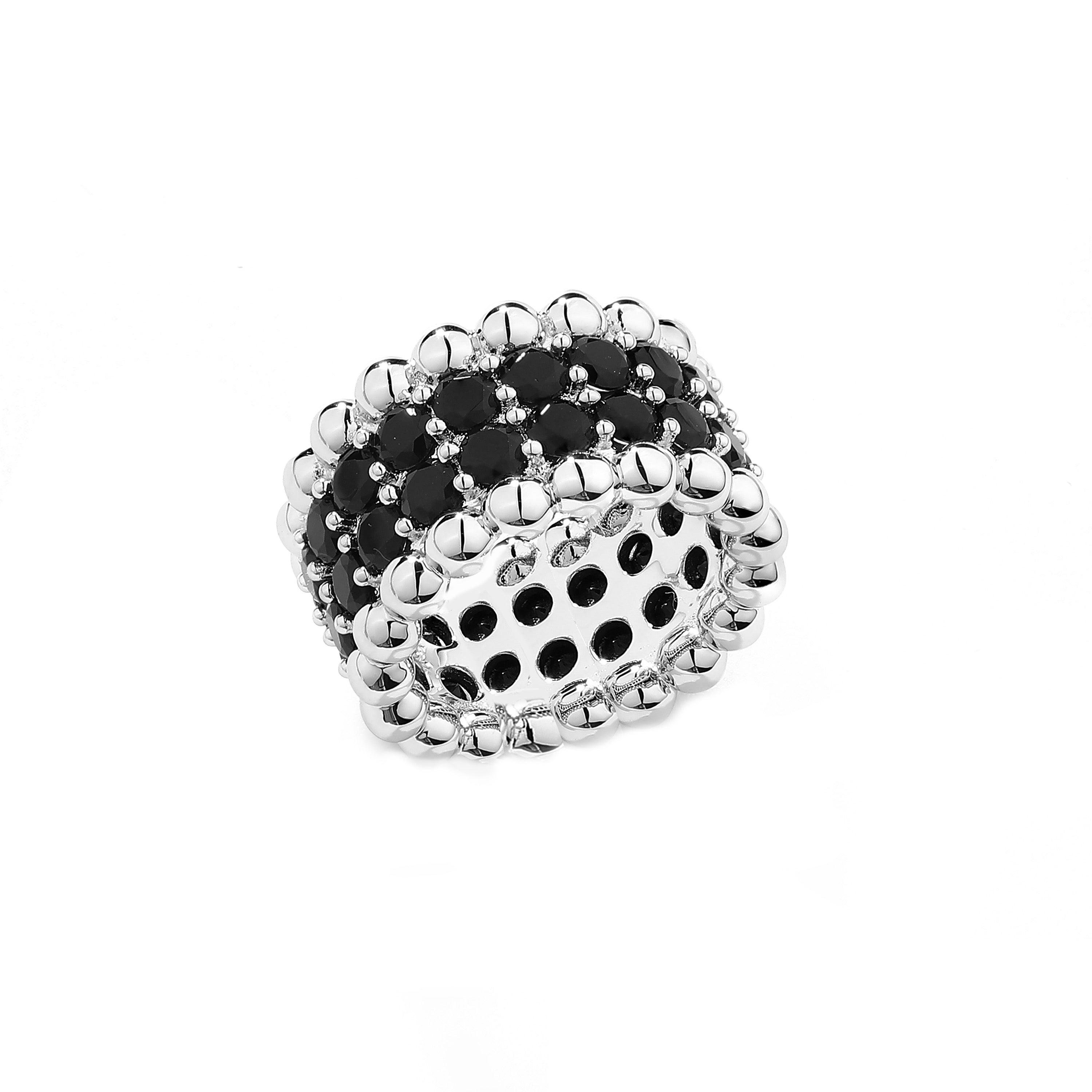 Beaded Edge Crystal Ring - Uniqvibe