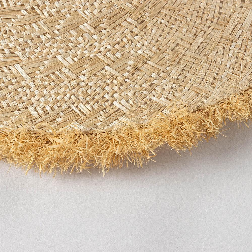 Beige Pearl Sanding Strappy Beach Hat Straw Hat - Uniqvibe