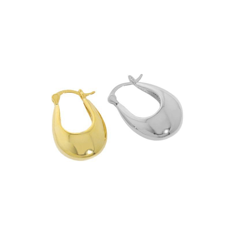 Big Bag Shape Silver Earrings - Uniqvibe