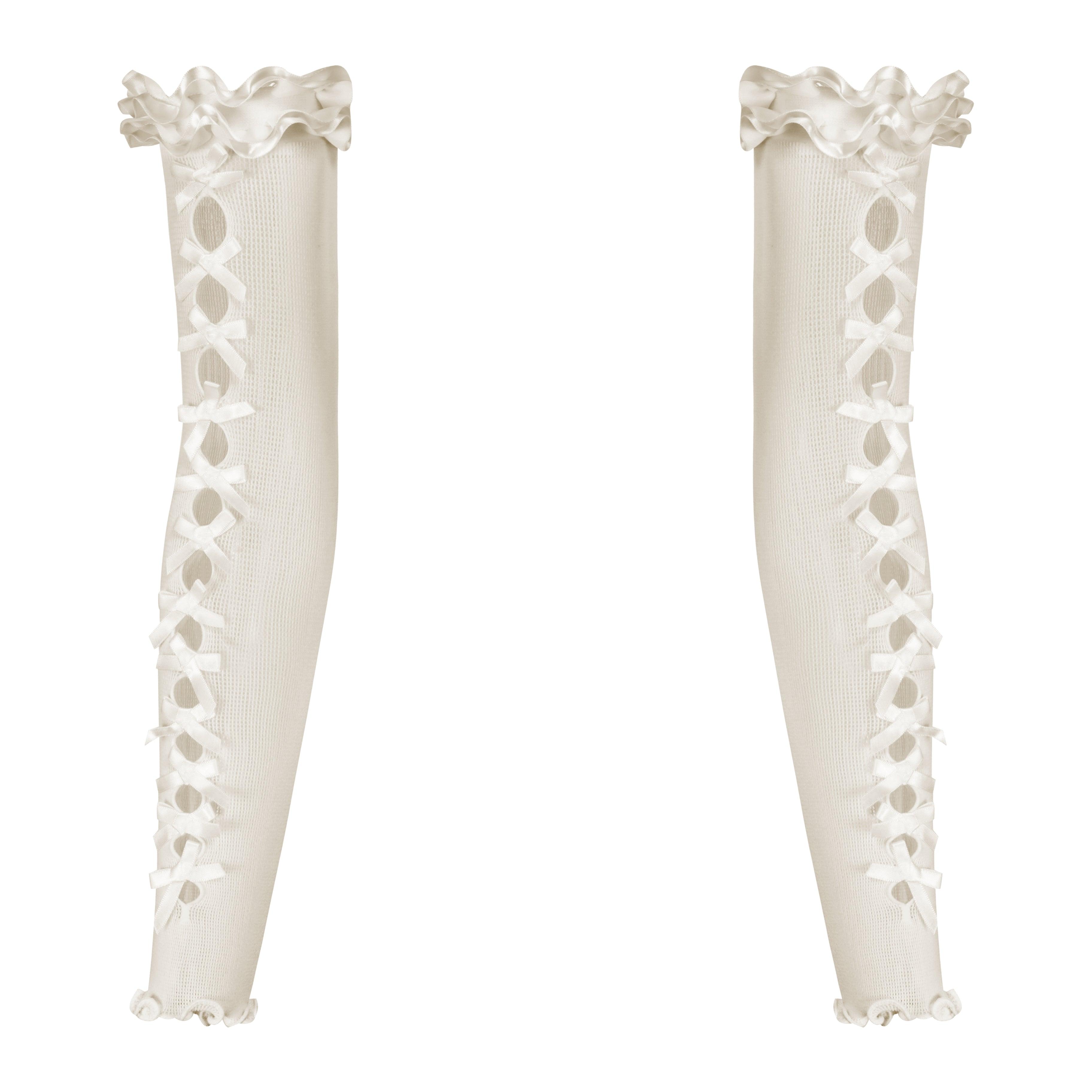 Black Cutout Bow With Satin Pleated Sleeves - Uniqvibe