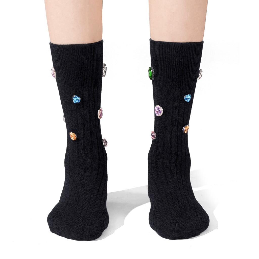 Colorful Diamond Cotton Short Socks - Uniqvibe
