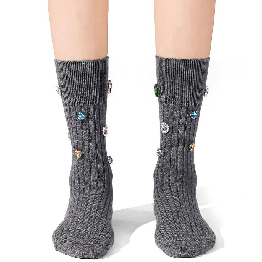 Colorful Diamond Cotton Short Socks - Uniqvibe