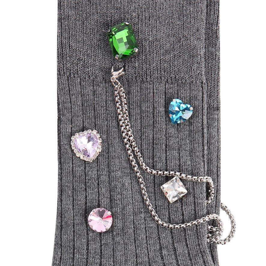 Colorful Diamond Cotton Short Socks - Uniqvibe