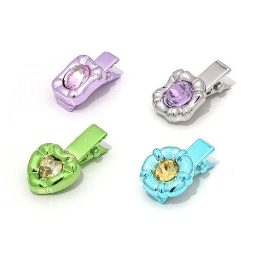 Colorful Metal Diamond Cute Hair Clips - Uniqvibe