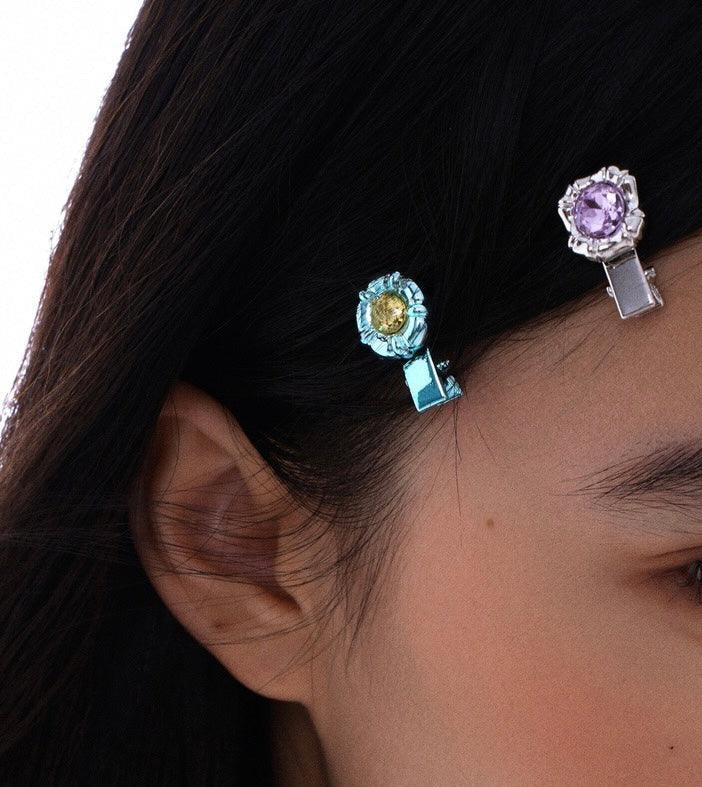 Colorful Metal Diamond Cute Hair Clips - Uniqvibe
