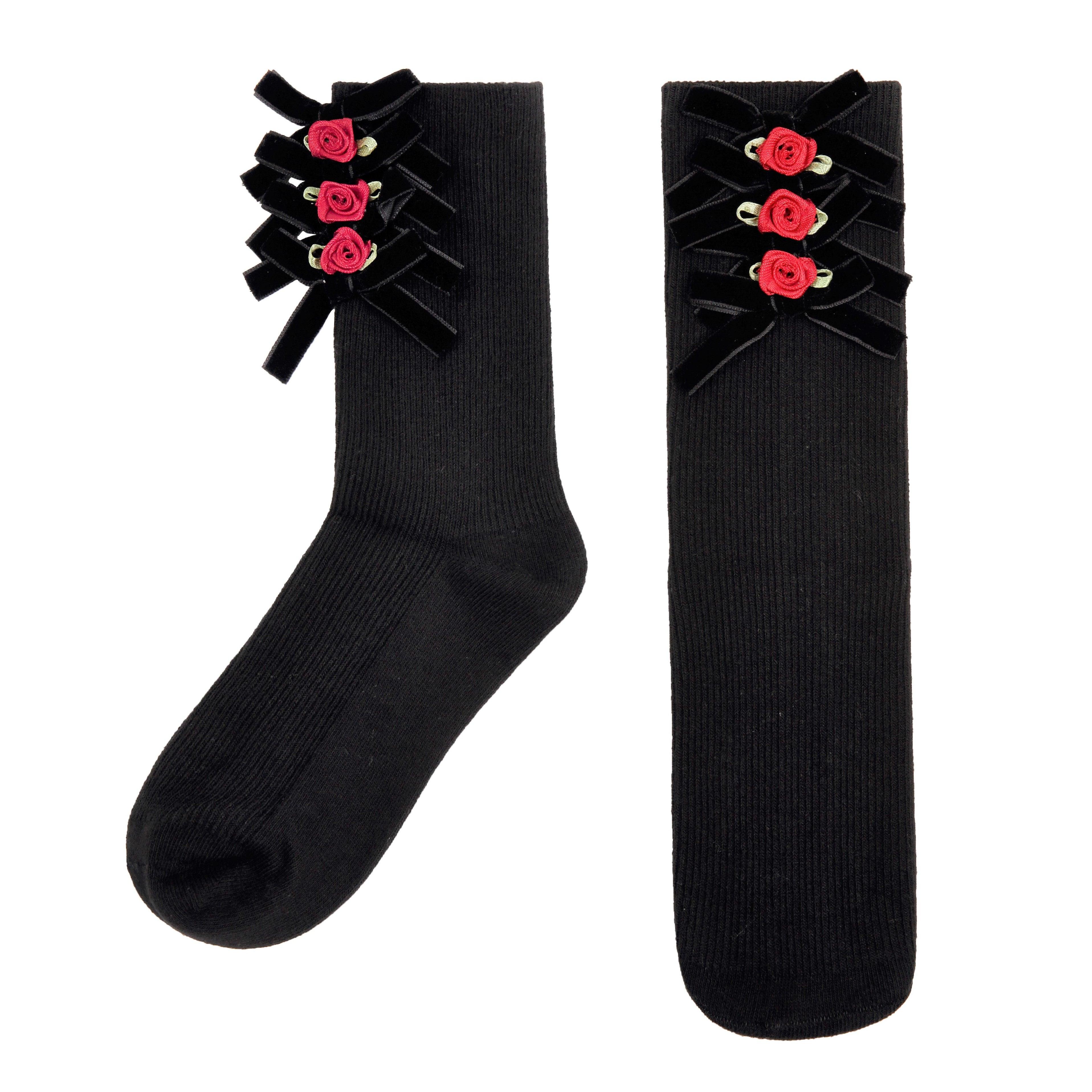 Flower Bowknot Cotton Short Socks - Uniqvibe