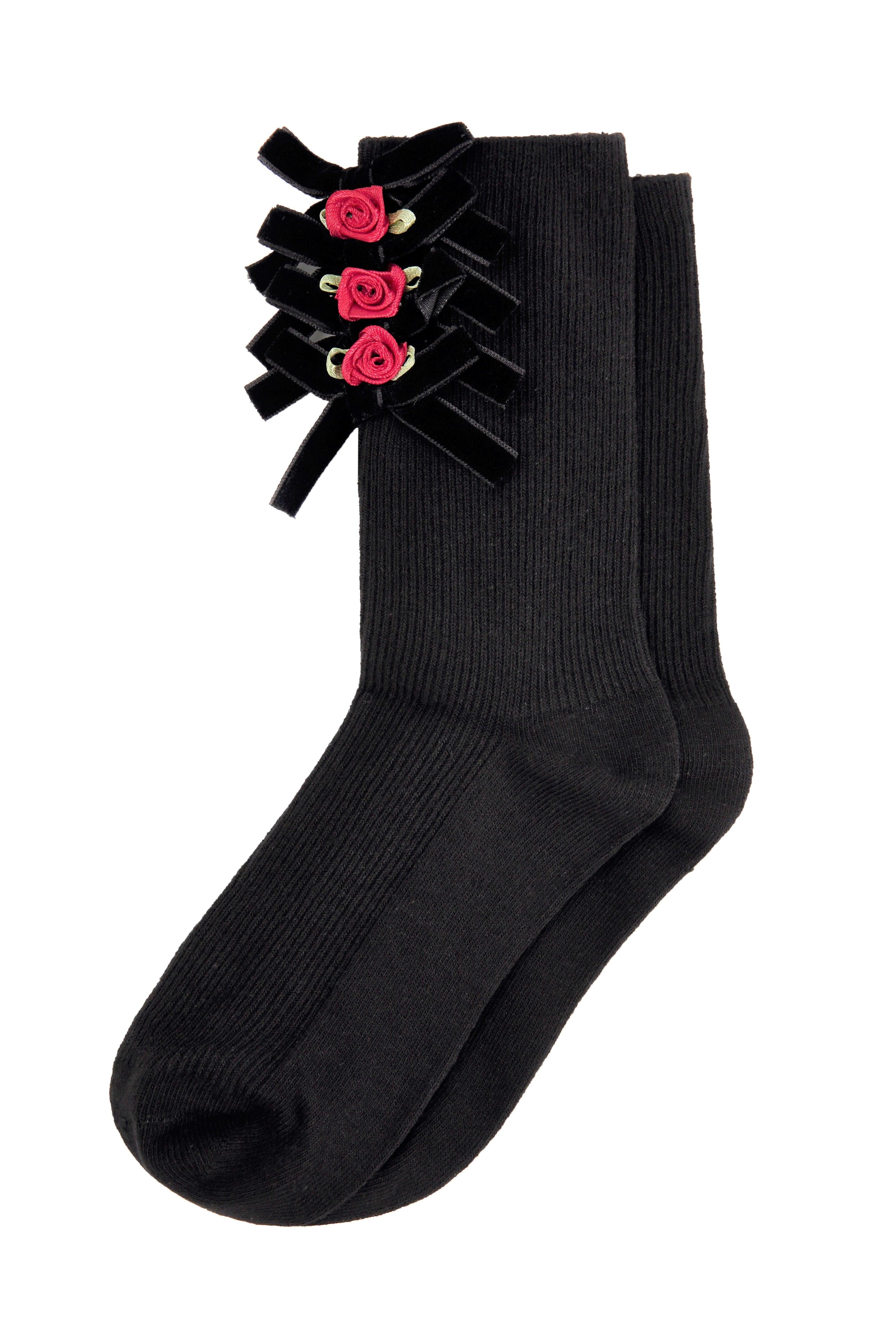 Flower Bowknot Cotton Short Socks - Uniqvibe