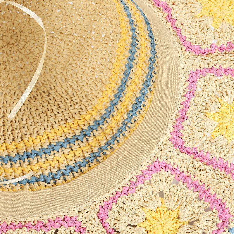 Flower Straw Beach Bucket Hat - Uniqvibe