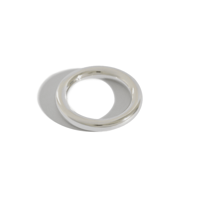 Handmade 3.5mm Thick Pure 990 Sterling Silver Ring - Uniqvibe