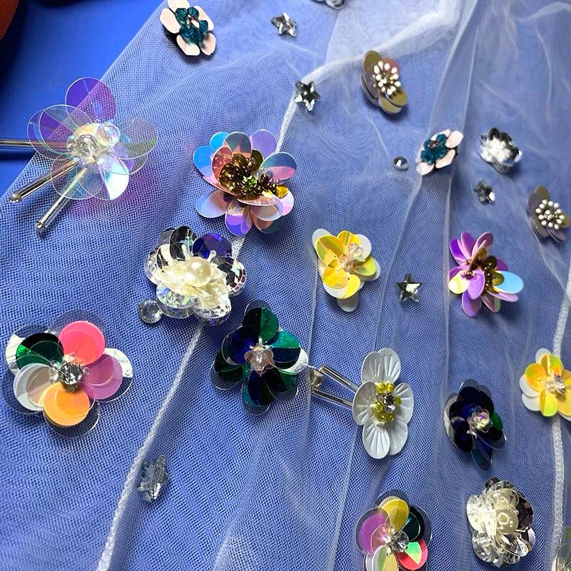 Handmade Floral Embellished Socks - Uniqvibe