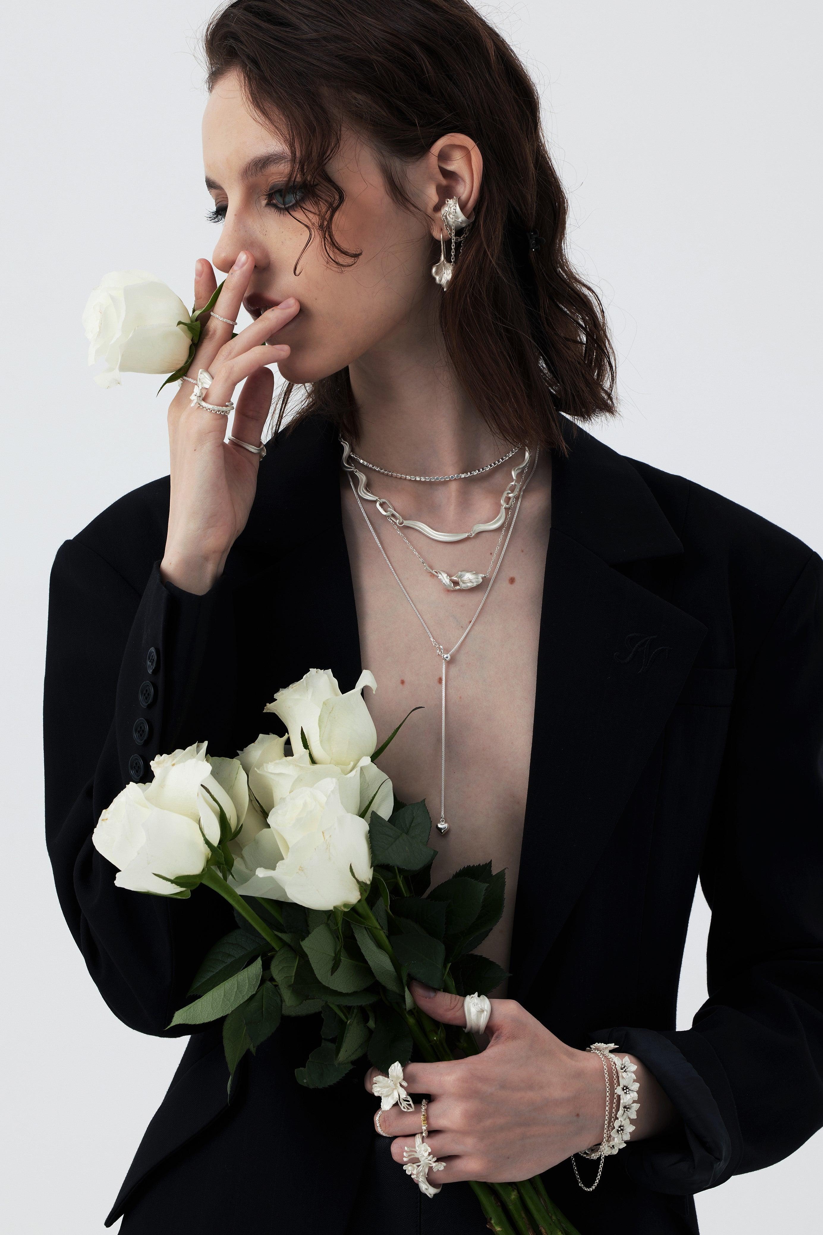 Heart Adjustable Length Sterling Silver Necklace - Uniqvibe