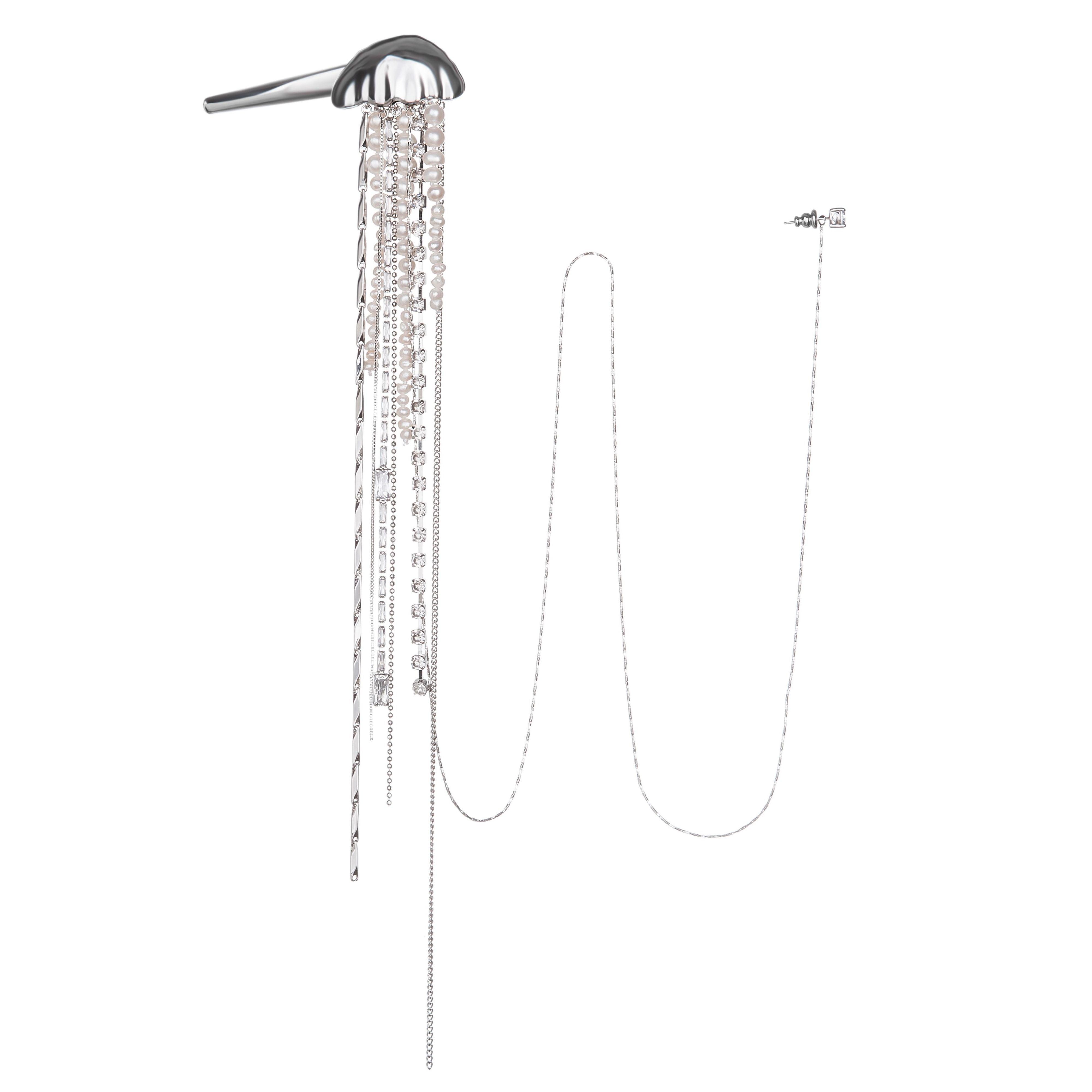 Jellyfish Tassels Baroque Pearl Hair Clip - Uniqvibe