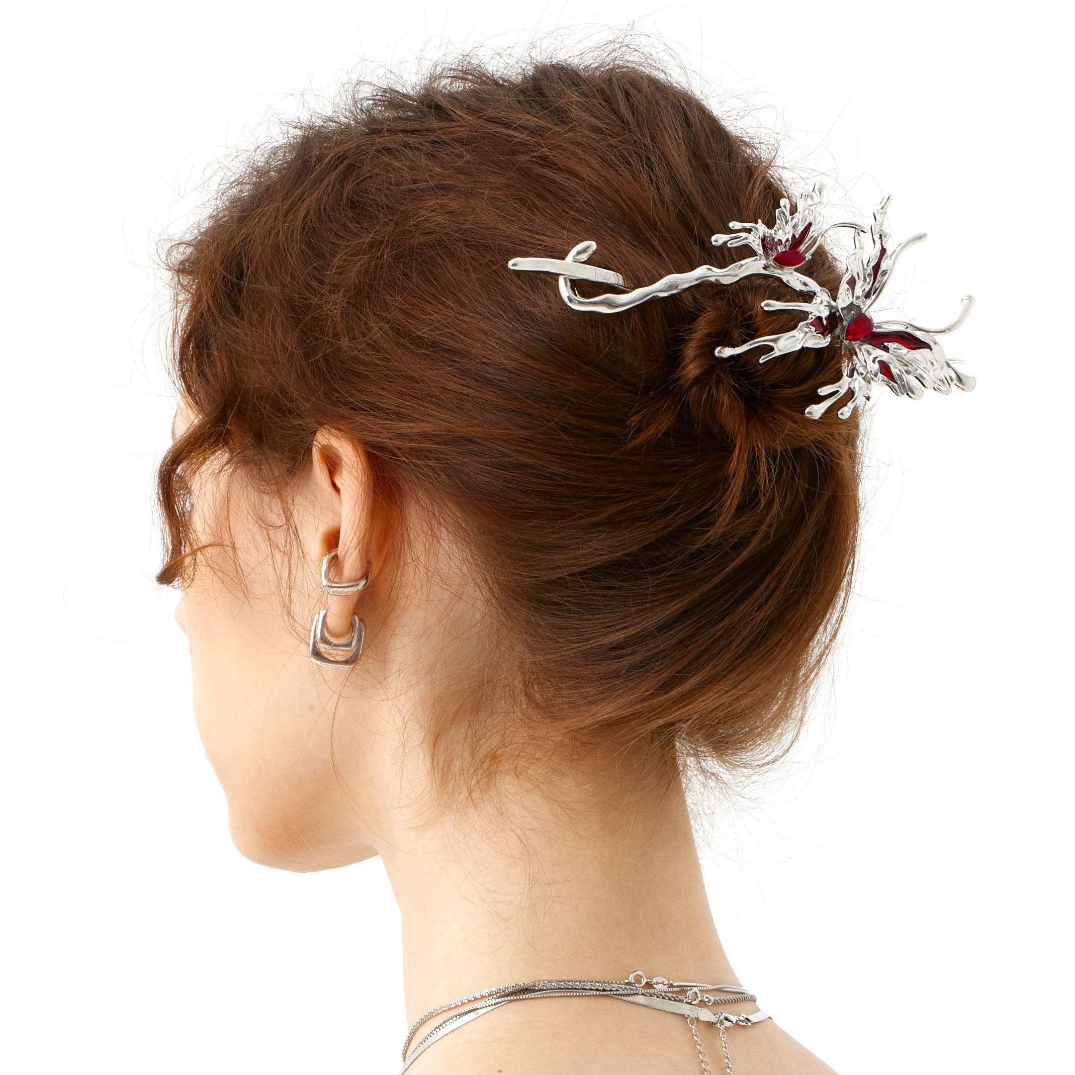Metal Enamel Butterfly Hair Clip - Uniqvibe