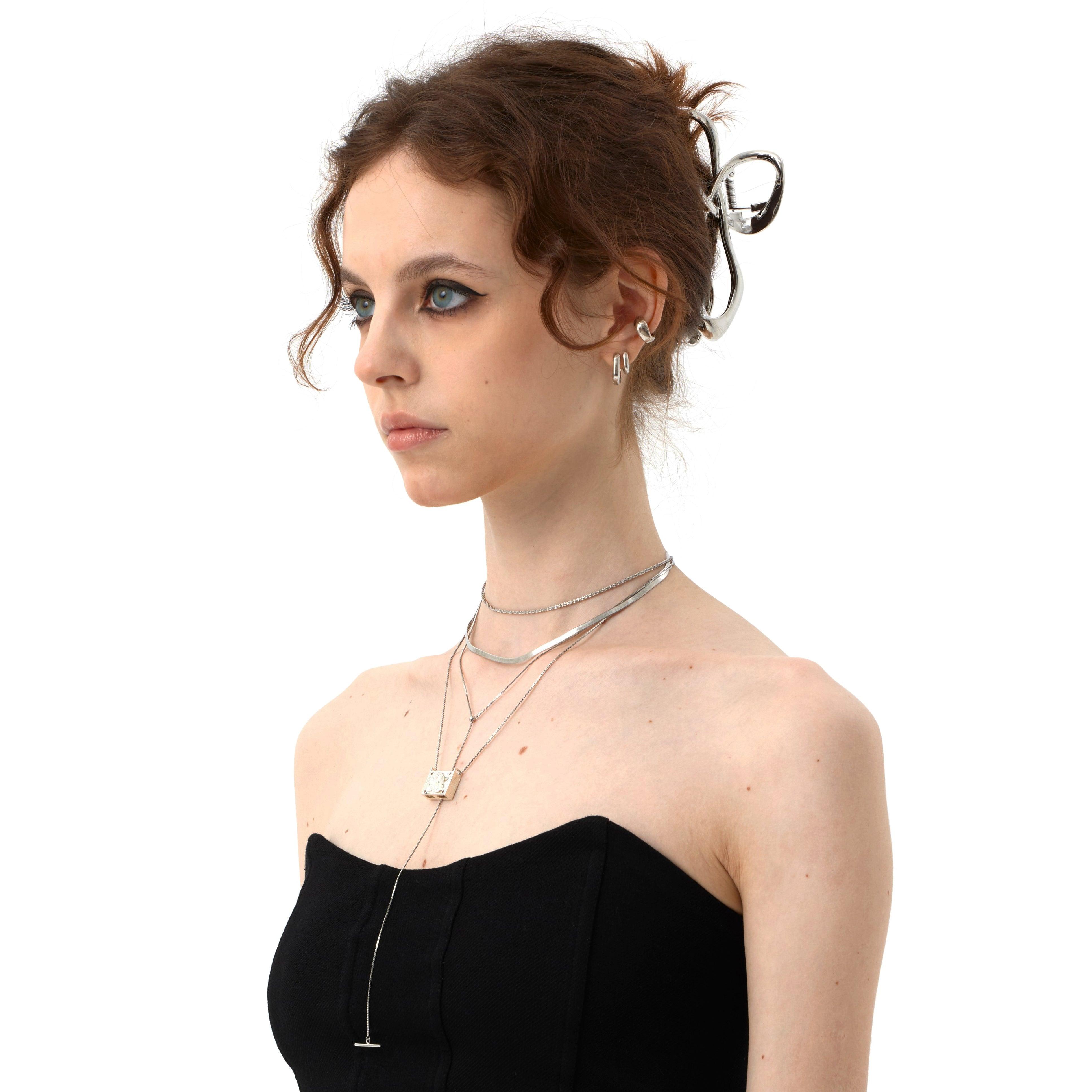 Metal Ribbon Hair Claw Clips - Uniqvibe