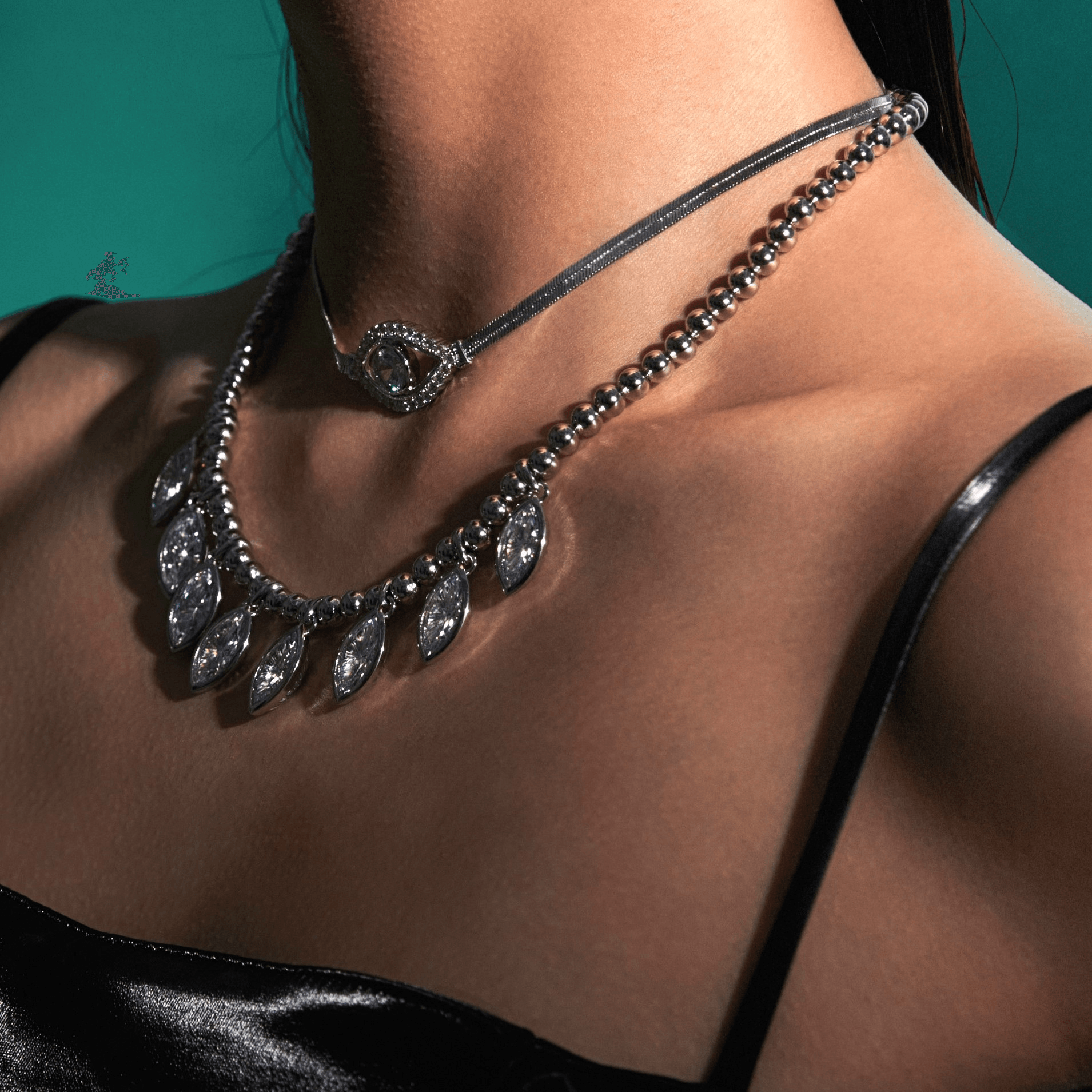 Multiple Eyes Pendant Black Onyx Beaded Necklace - Uniqvibe