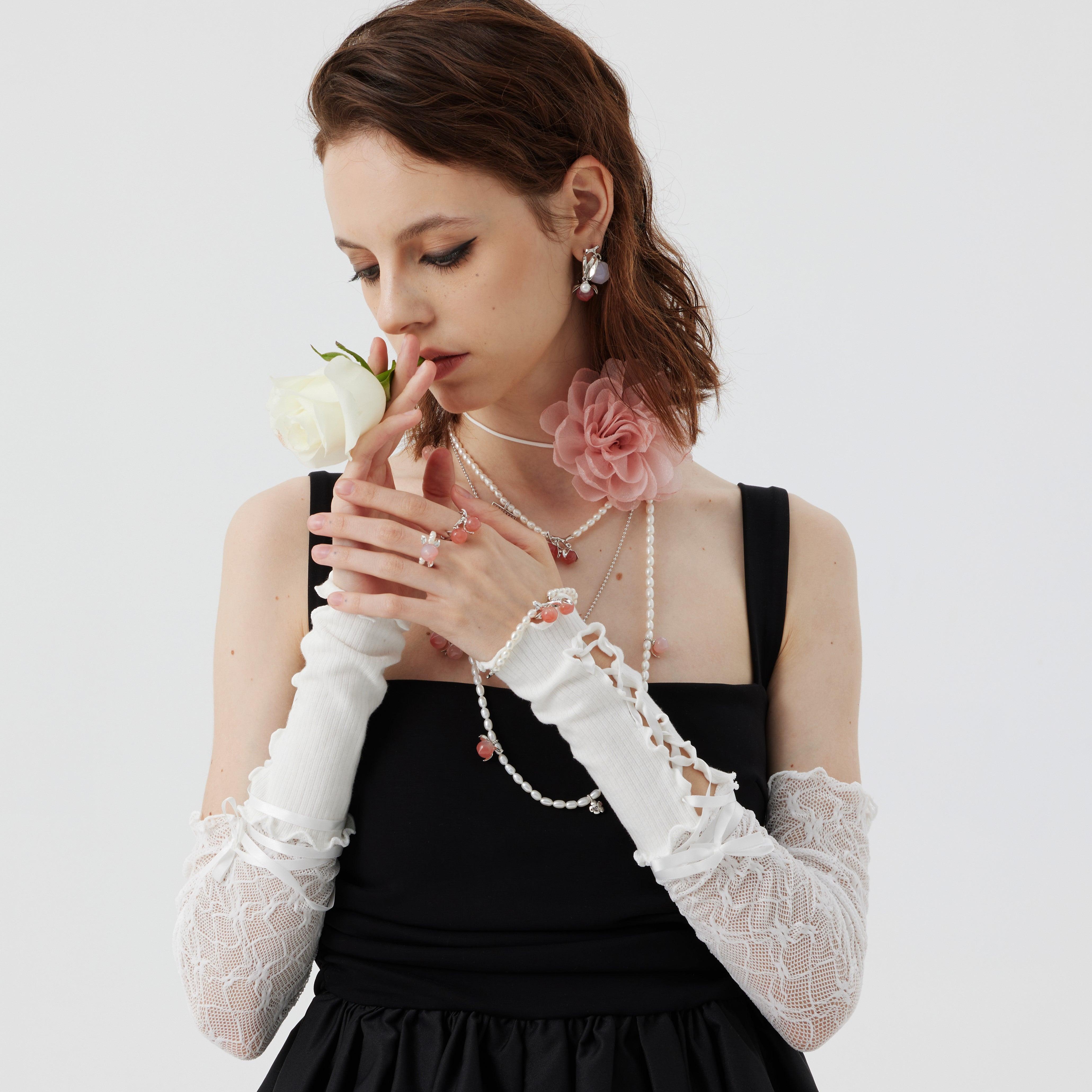 Natural Agate Peaches Pearl Bracelet - Uniqvibe