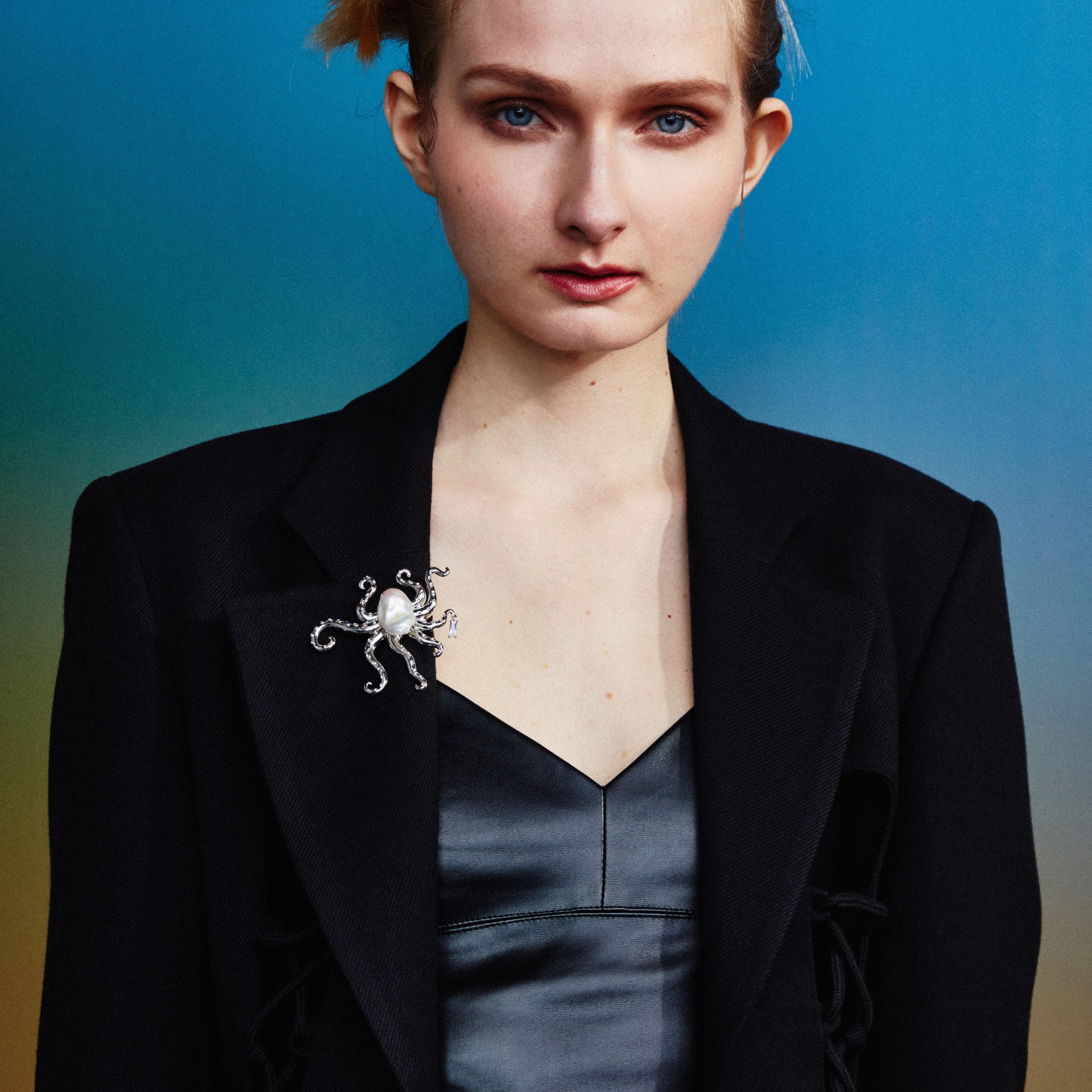 Octopus Baroque Pearl Brooch - Uniqvibe