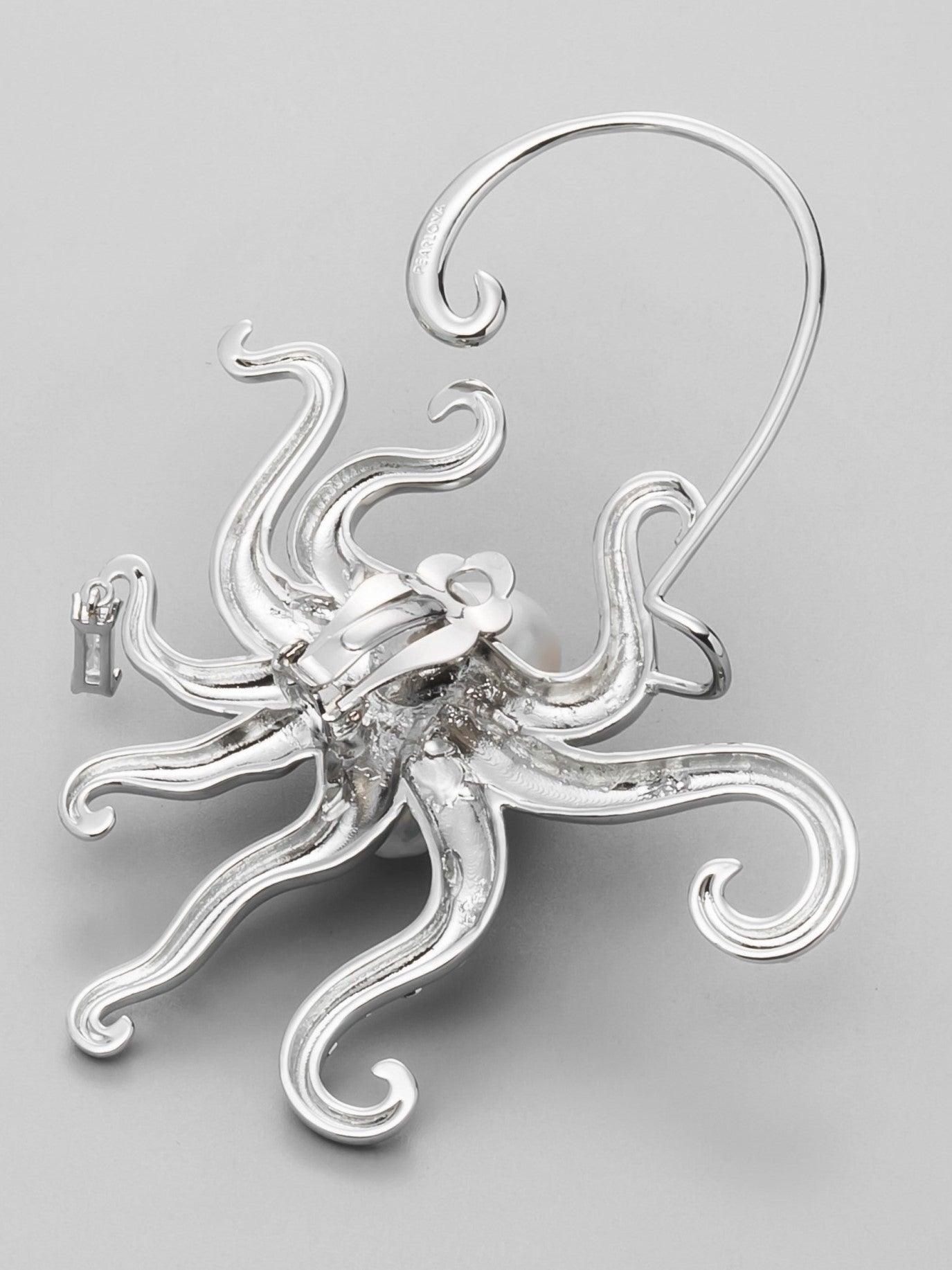 Octopus Baroque Pearl Ear Cuff - Uniqvibe