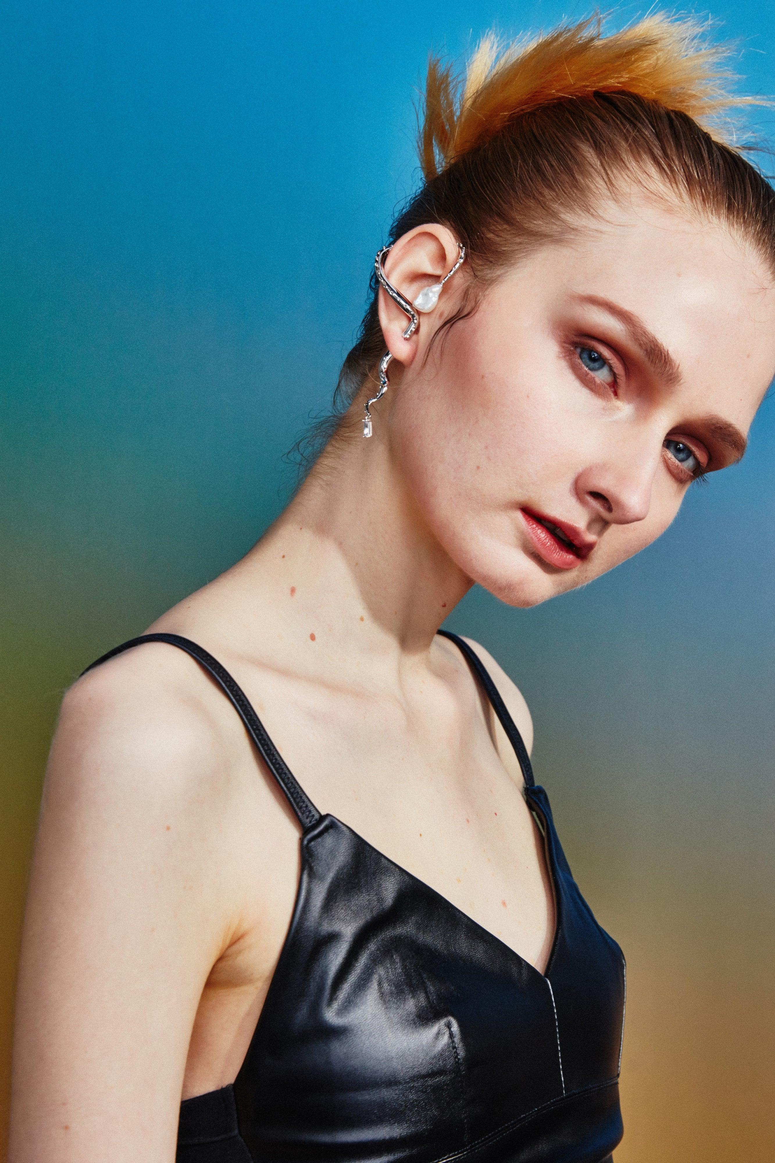 Octopus Leg Natural Baroque Pearl Earring - Uniqvibe