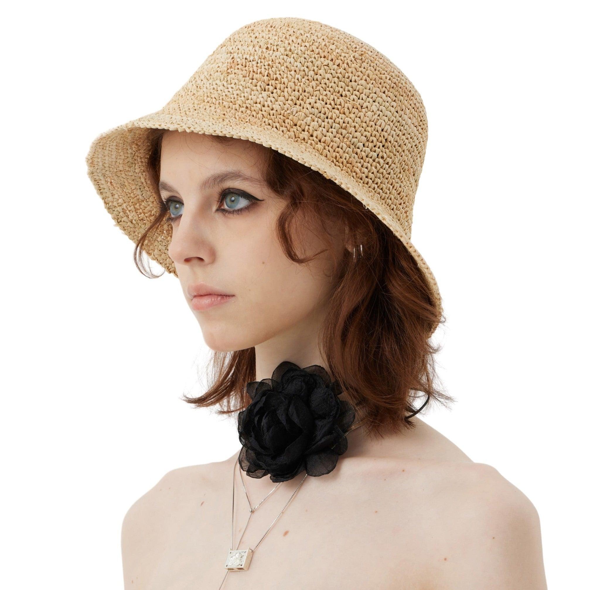 Original Straw Bucket Beach Hat - Uniqvibe