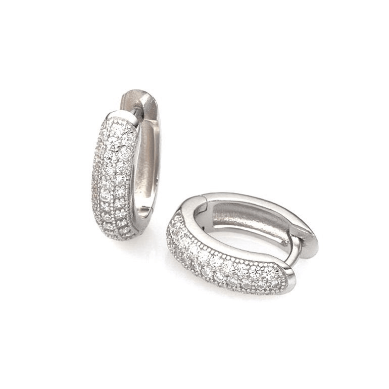 Oval Daily Anti-allergy Sterling Silver Earrings - Uniqvibe