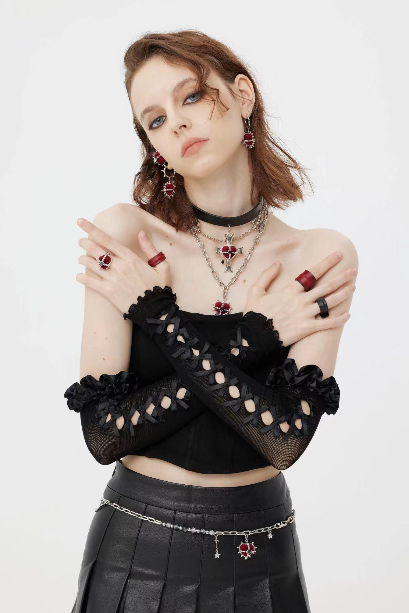 Rock Velvet Rivet Metal Belt Choker/Necklace - Uniqvibe