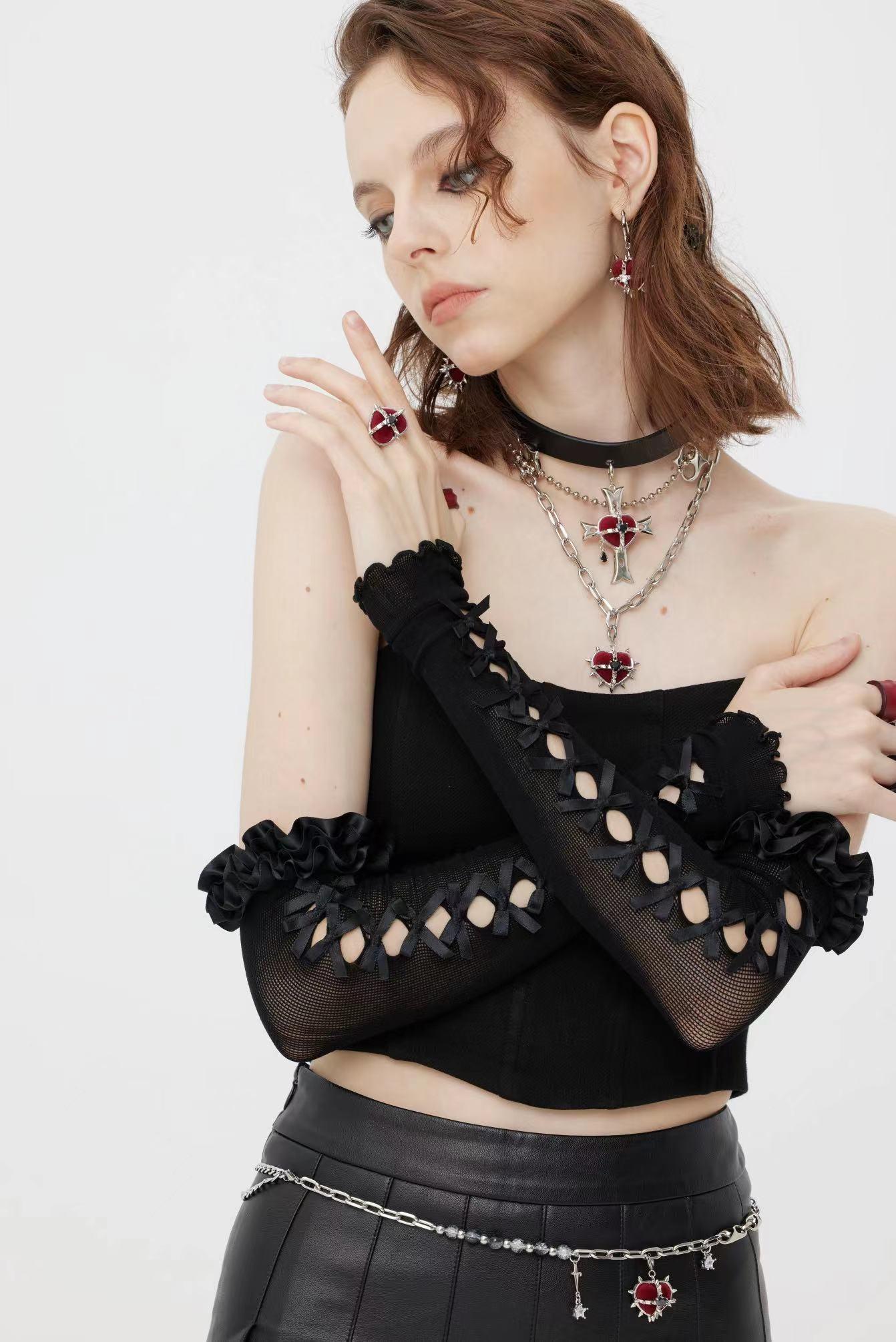 Rock Velvet Rivet Metal Belt Choker/Necklace - Uniqvibe