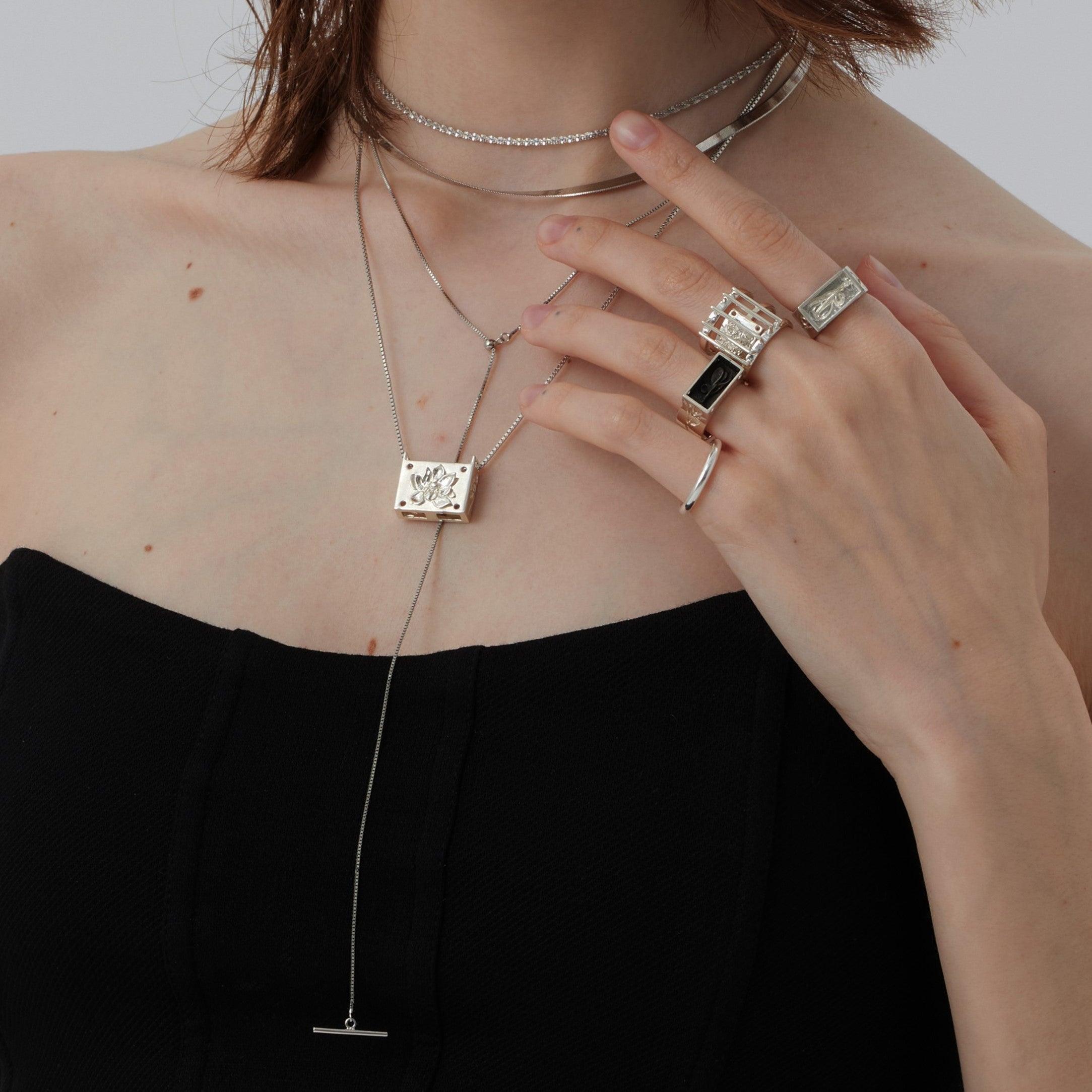 Roses In The Cage Silver Sterling Silver Ring - Uniqvibe