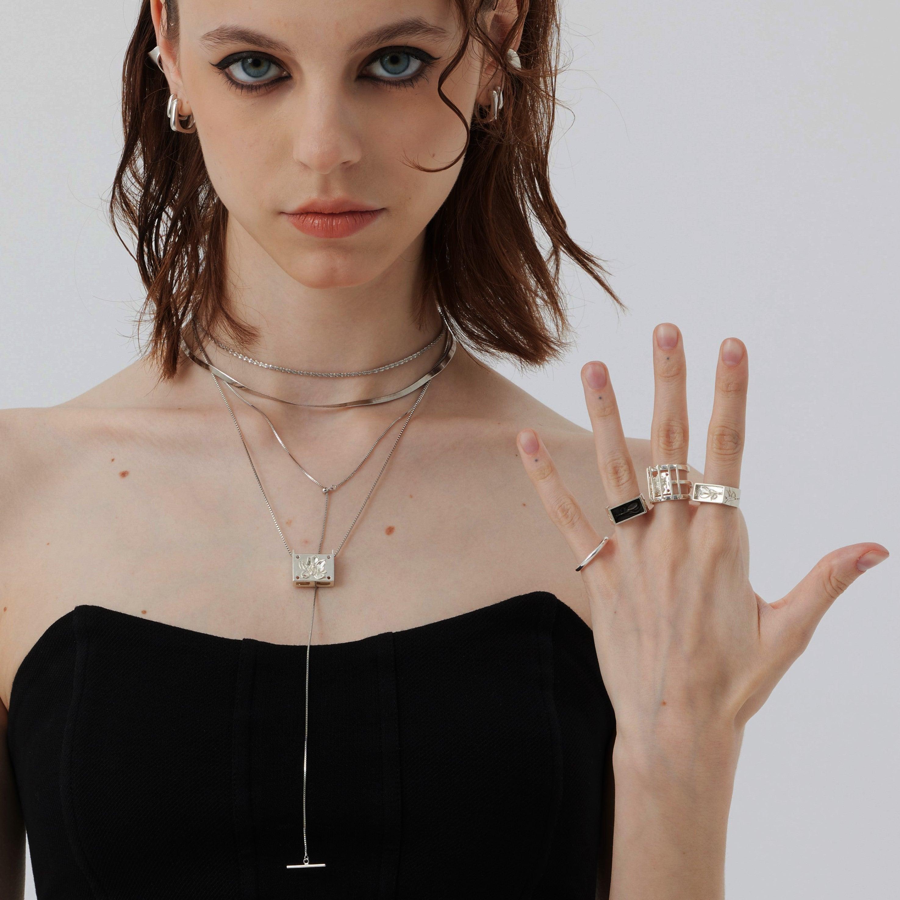 Roses In The Cage Silver Sterling Silver Ring - Uniqvibe