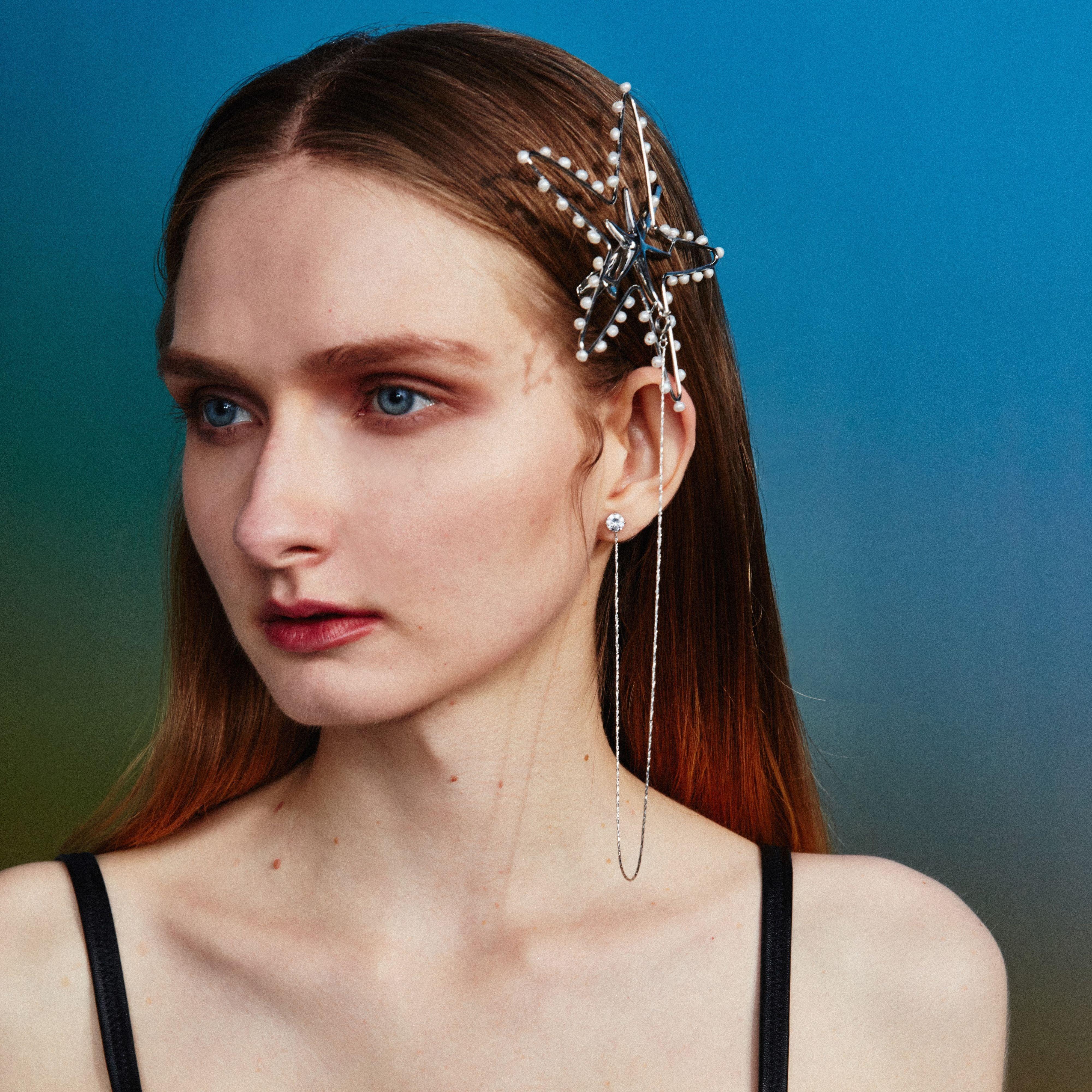 Starfish Baroque Pearl Hair Cuff - Uniqvibe