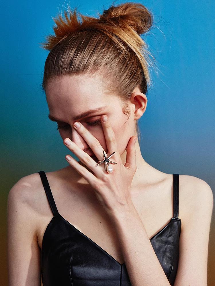 Starfish Nature Baroque Pearl Ring - Uniqvibe