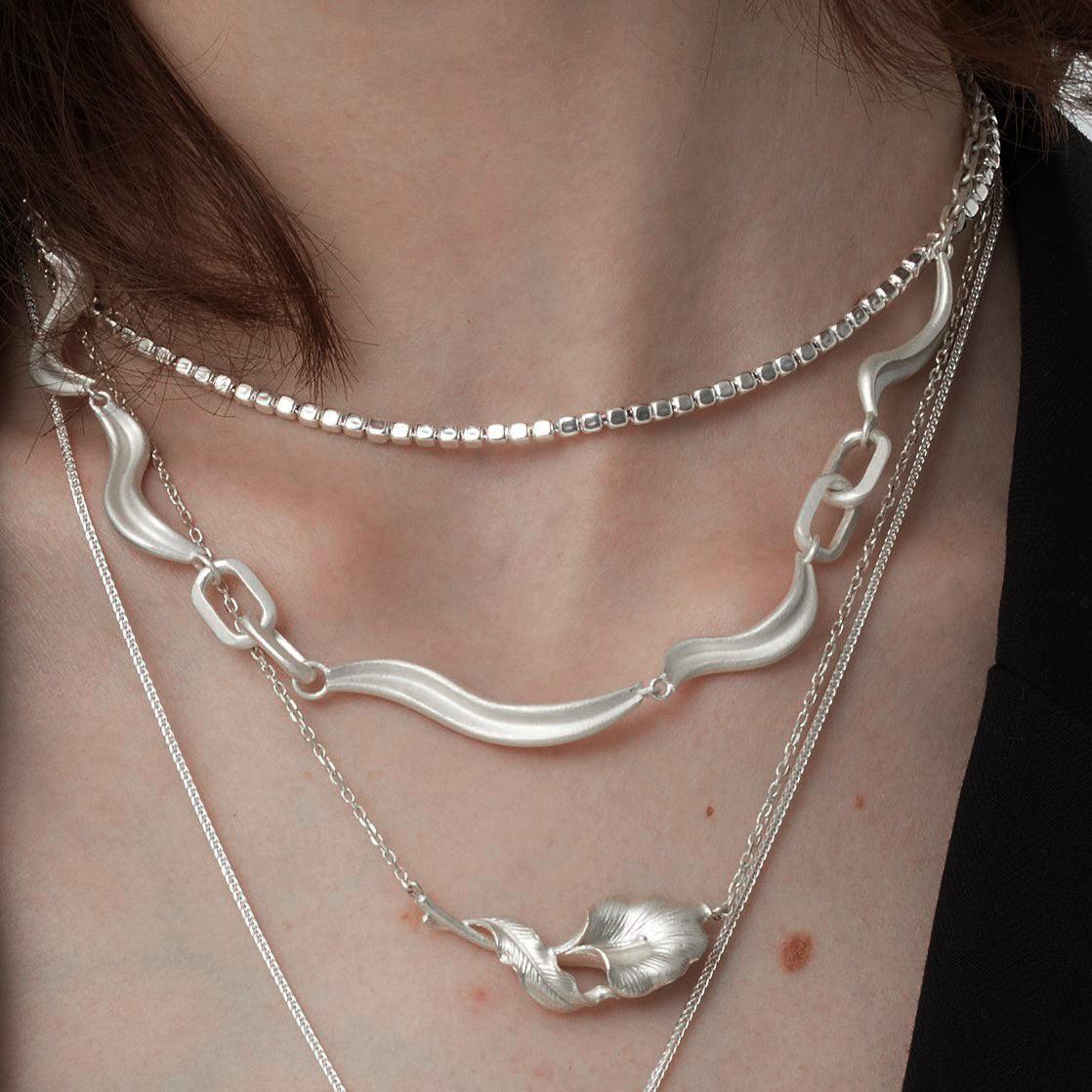 Sterling Silver Square Daily Necklace - Uniqvibe