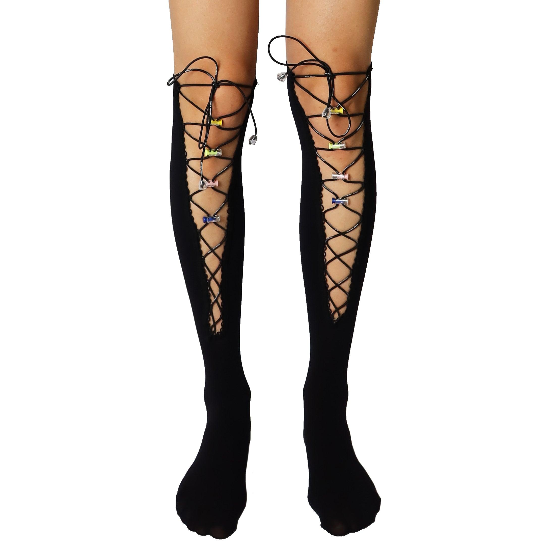 Street Stretch Band Cutout Socks - Uniqvibe