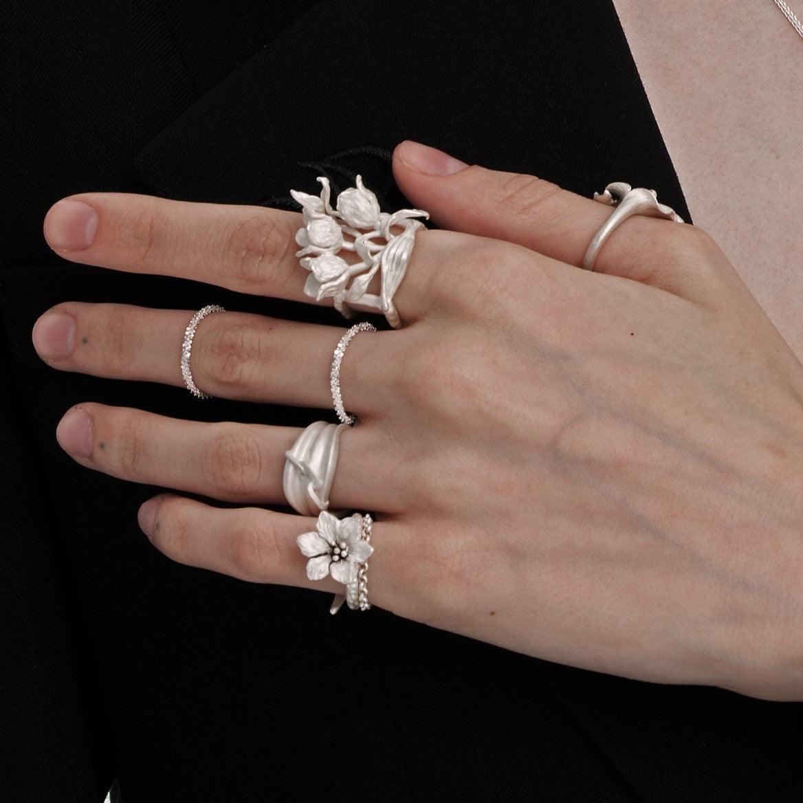 Super Shiny Sterling Silver Soft Ring Chain - Uniqvibe