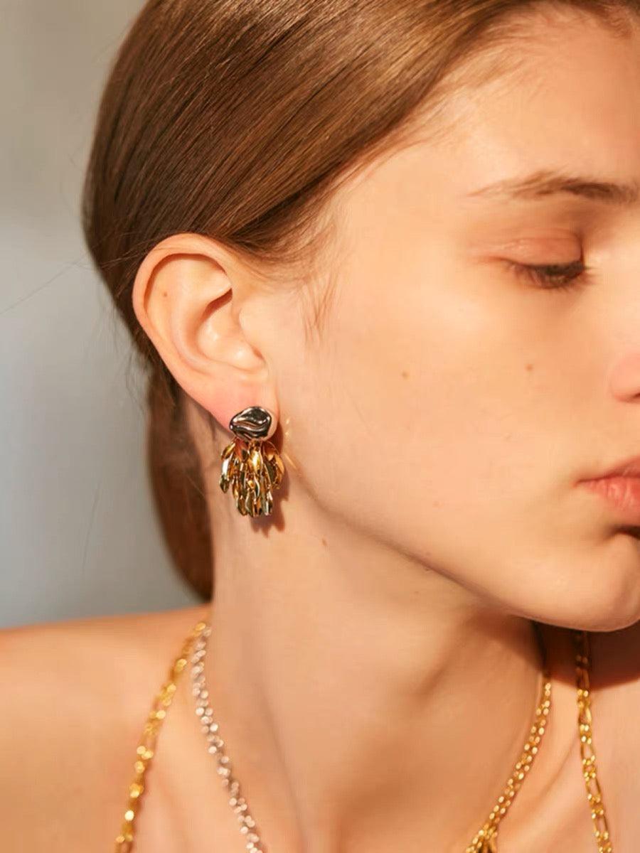Tassel Leaves Earrings Two Ways to Wear - Uniqvibe