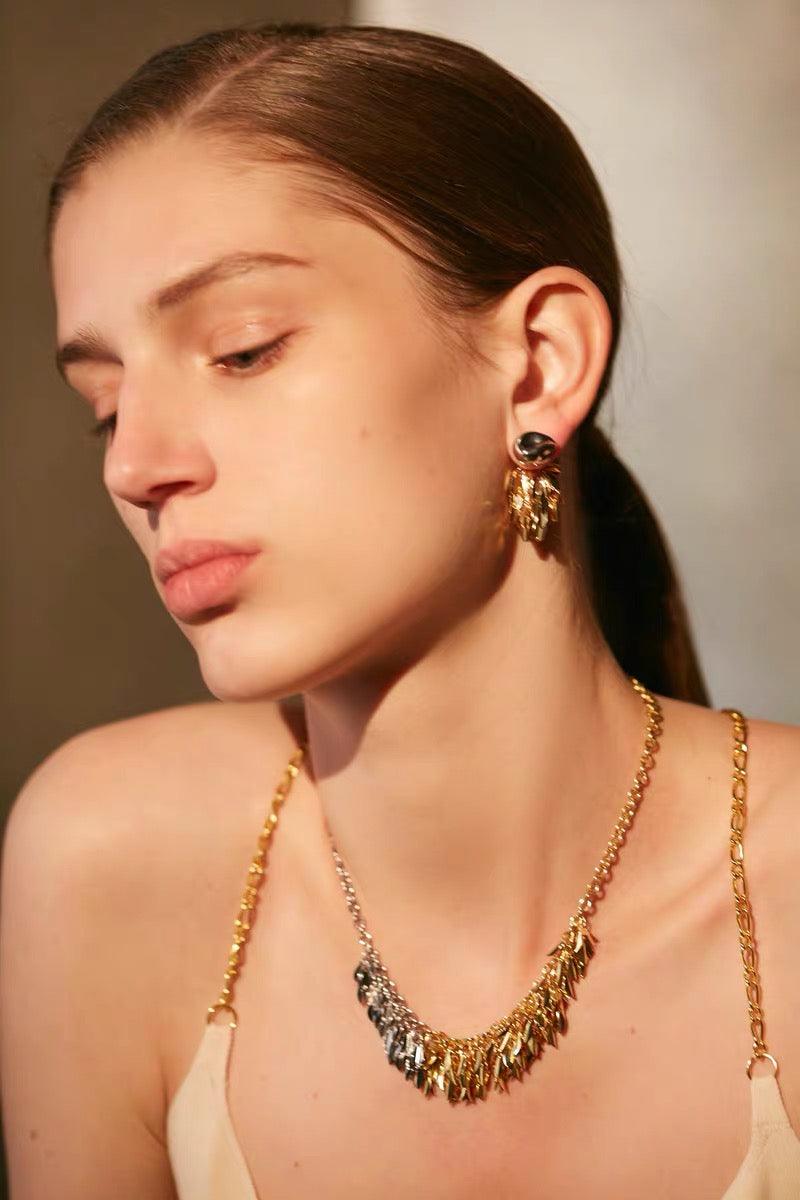 Tassel Leaves Earrings Two Ways to Wear - Uniqvibe