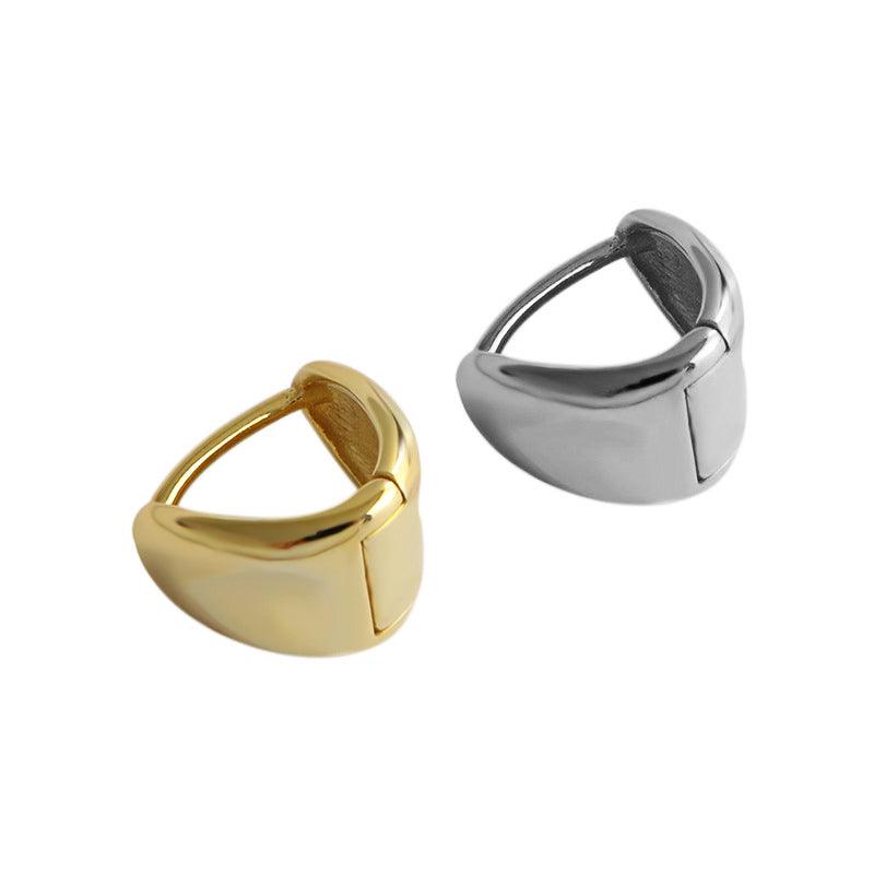 V Shap Daily Anti-allergy Silver Earrings - Uniqvibe