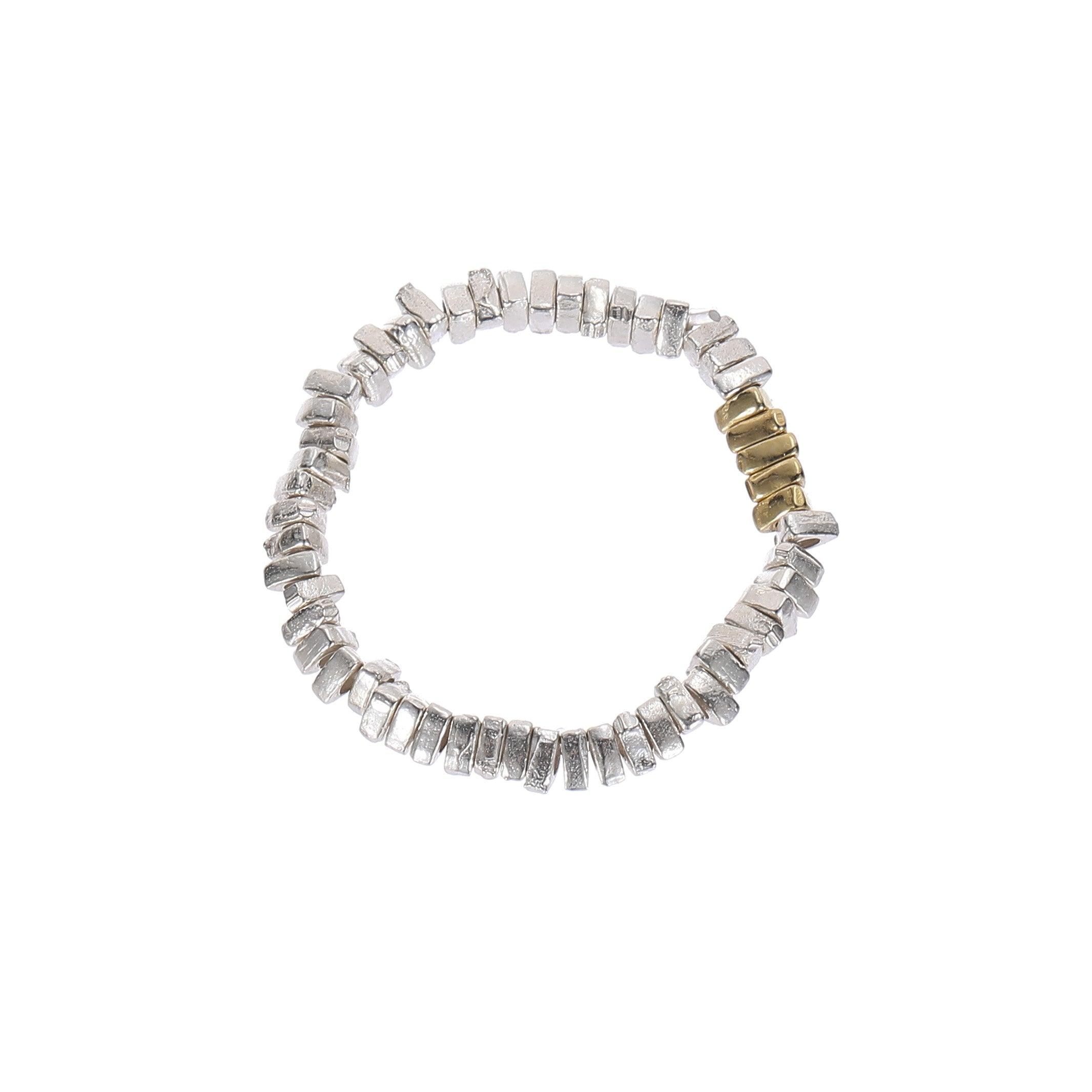 White Sterling Silver Grain Soft Ring - Uniqvibe