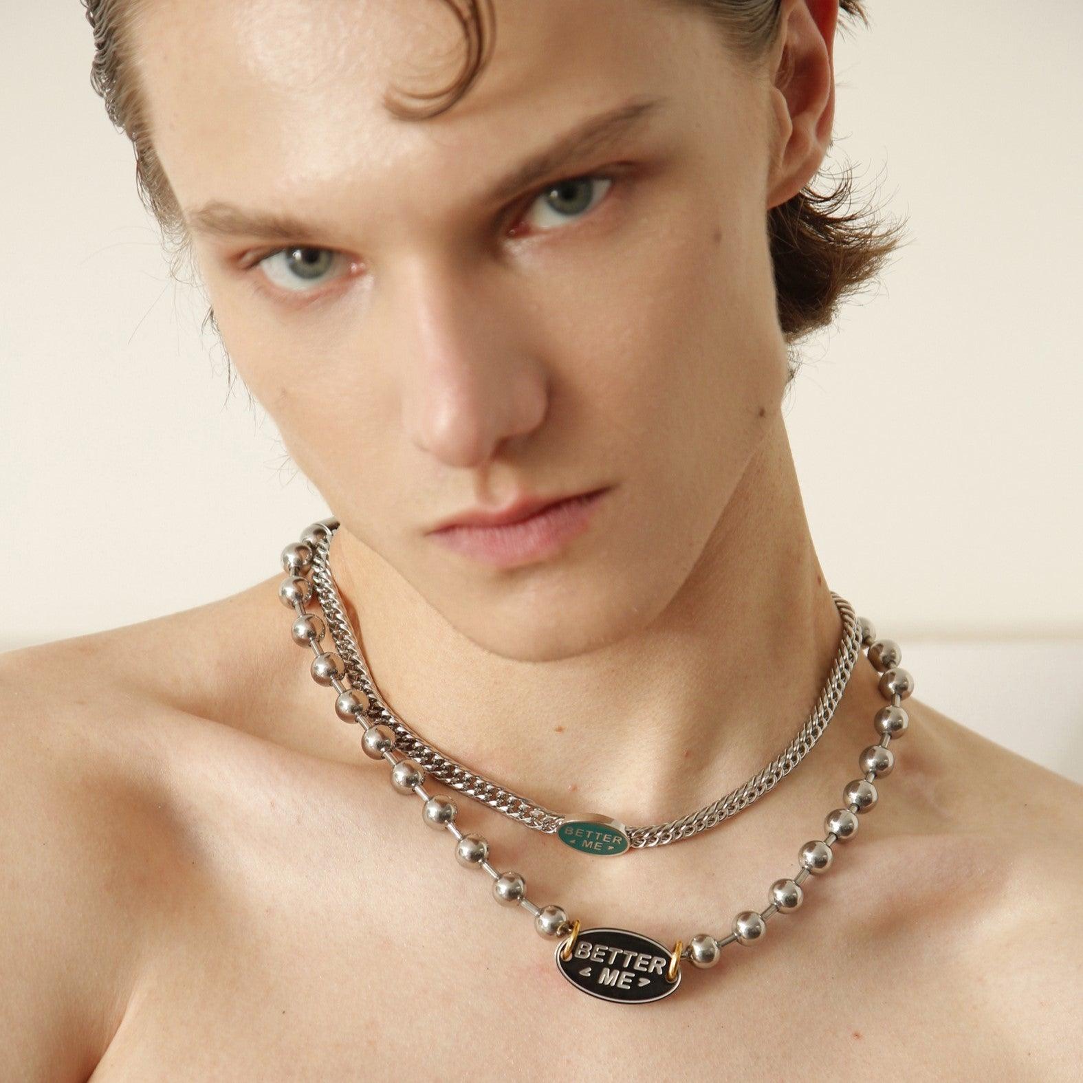 Better Me Enamel Oval Pendant Necklace - Uniqvibe