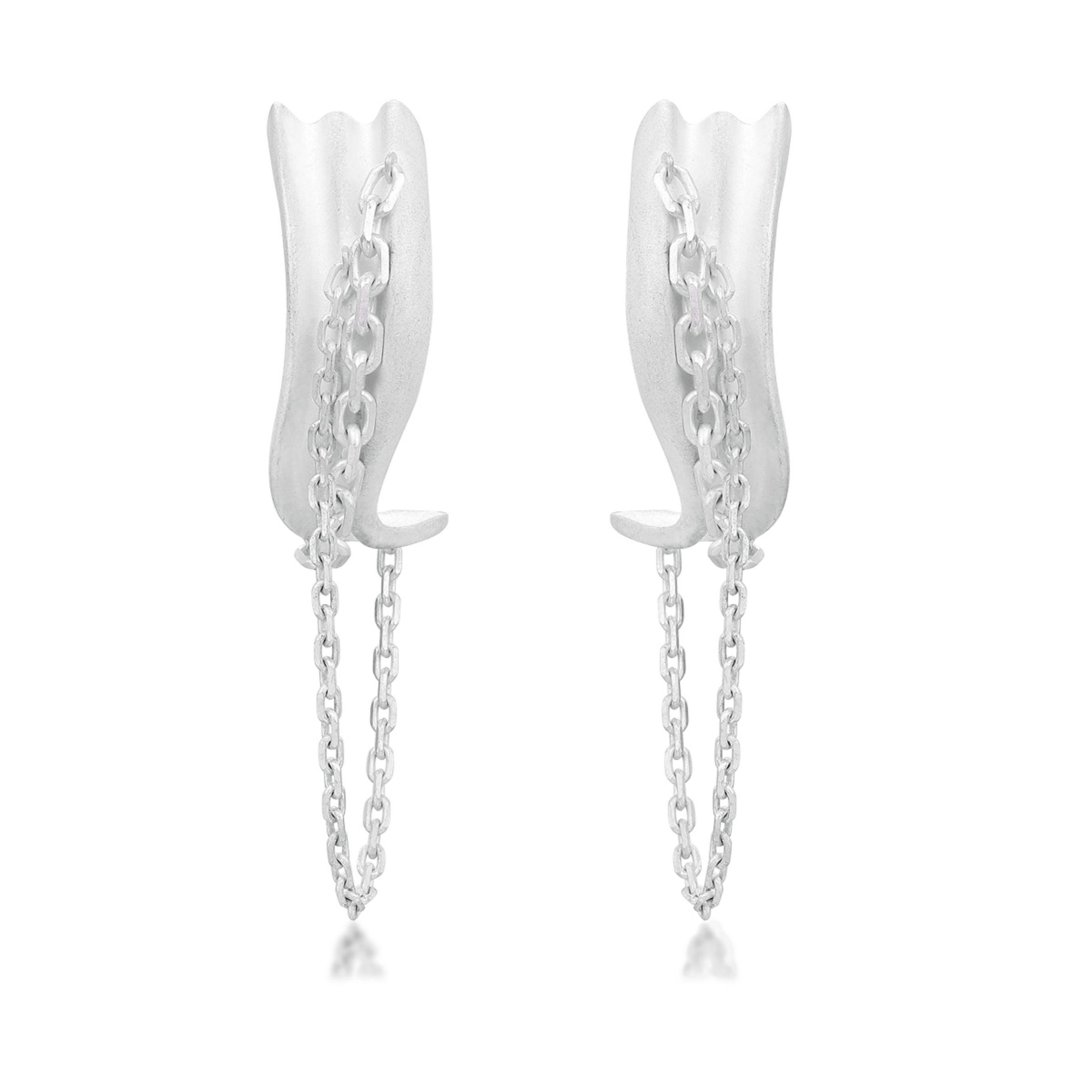 Chained Dune Large Earrings - Uniqvibe