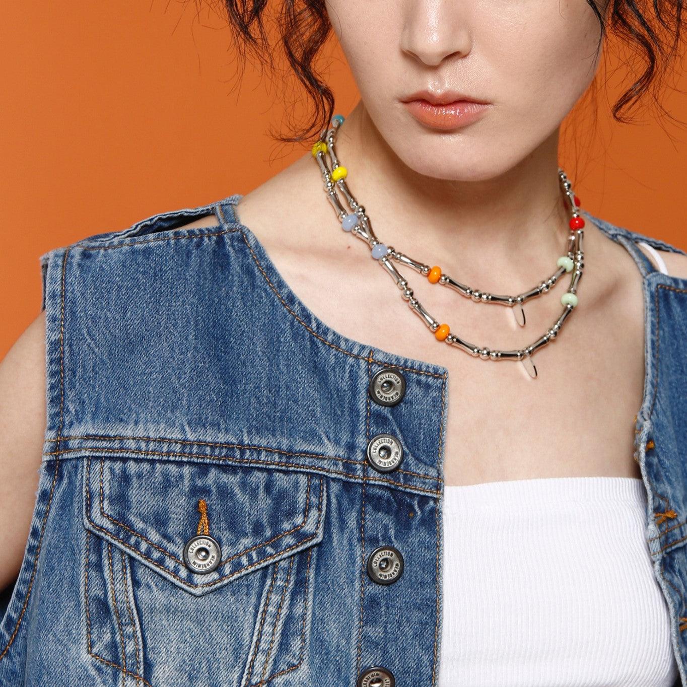 Colored Glaze Necklace - Uniqvibe