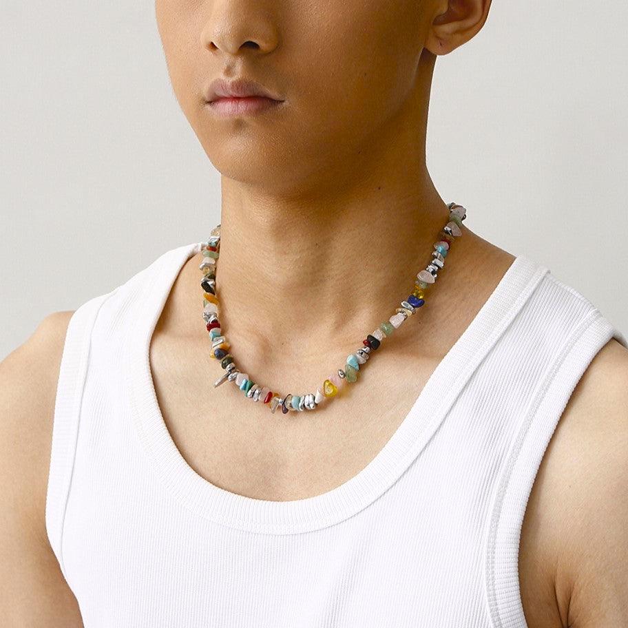Colorful Natural Stone Necklace - Uniqvibe